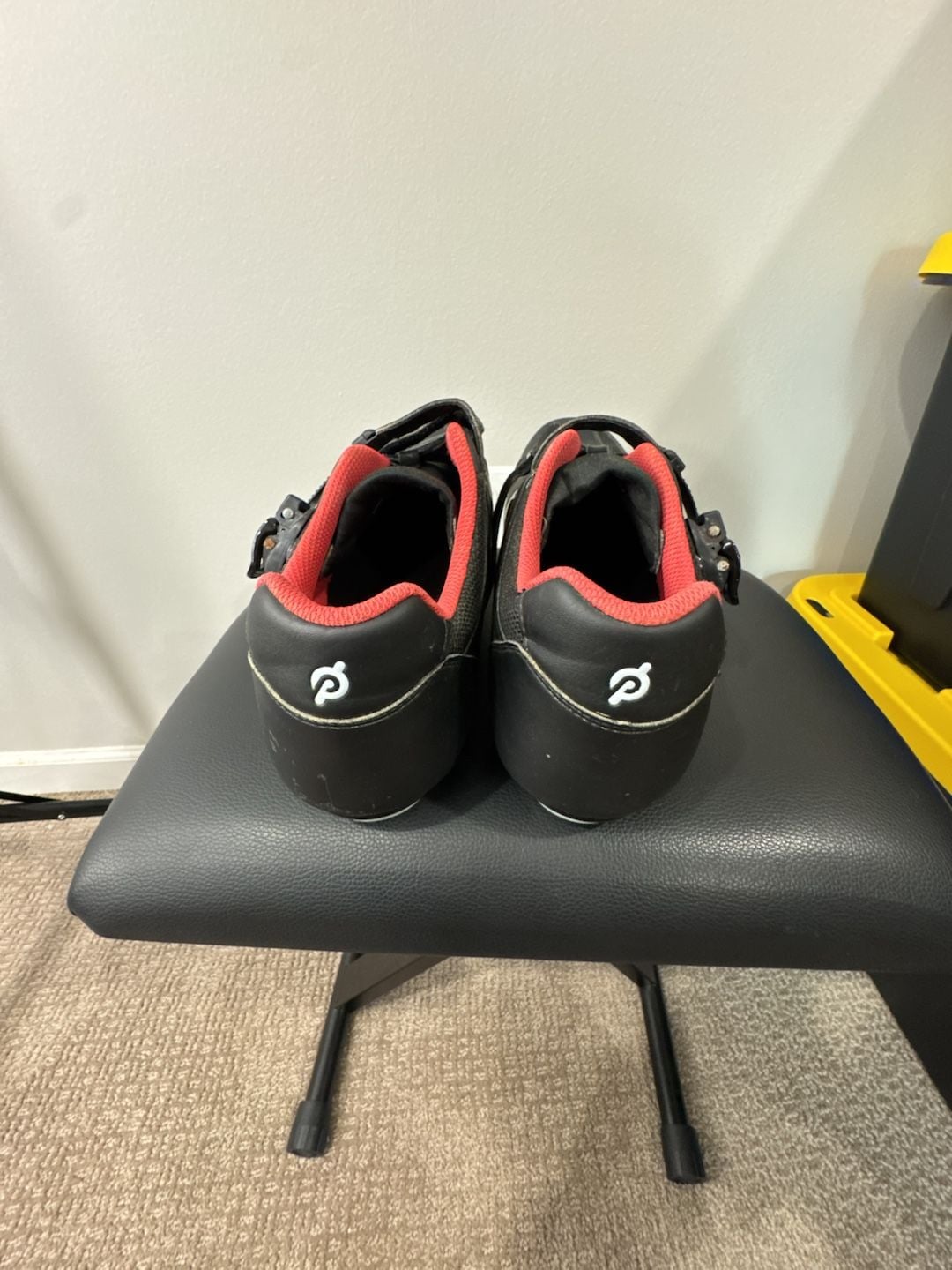 Peloton Cycling Shoes Size 47 Black Red Spin Bike Sneakers 4