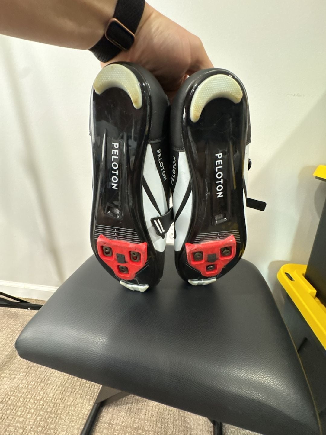 Peloton Cycling Shoes Size 47 Black Red Spin Bike Sneakers 5