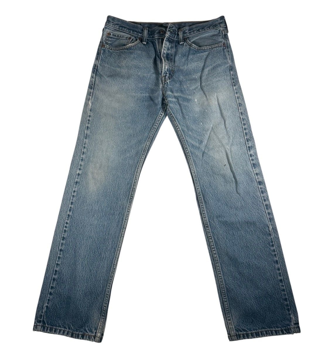 Levi's 501 Original Fit Jeans Blue Cotton Denim Distressed 2