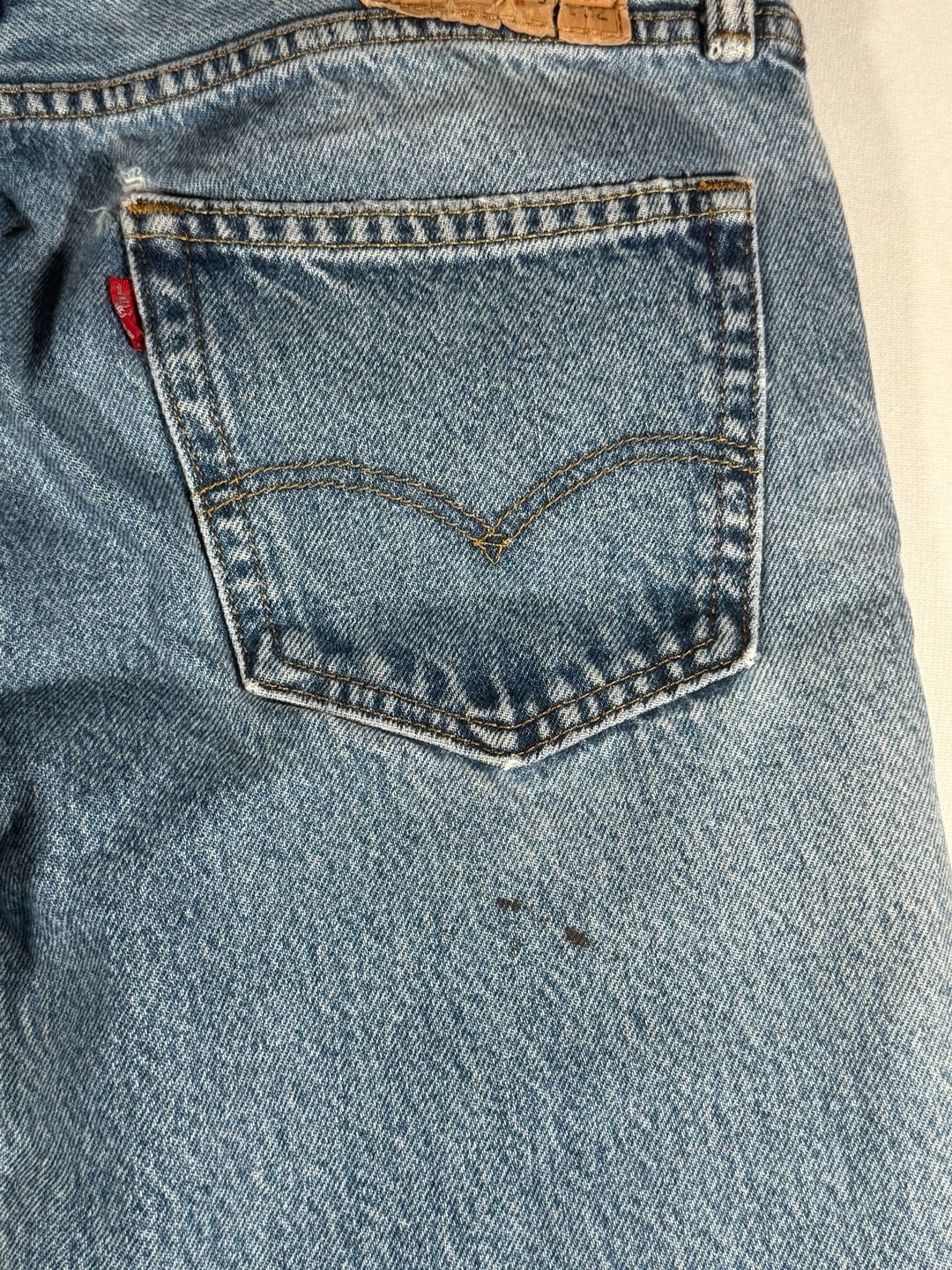 Levi's 501 Original Fit Jeans Blue Cotton Denim Distressed 7