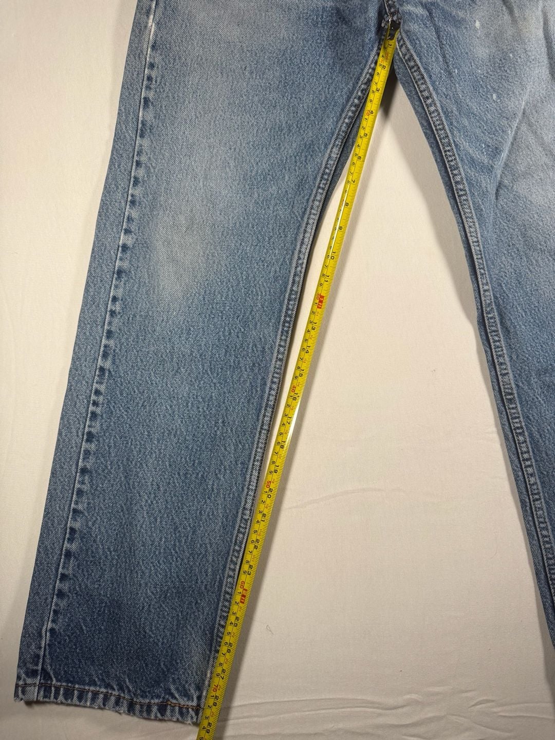 Levi's 501 Original Fit Jeans Blue Cotton Denim Distressed 10