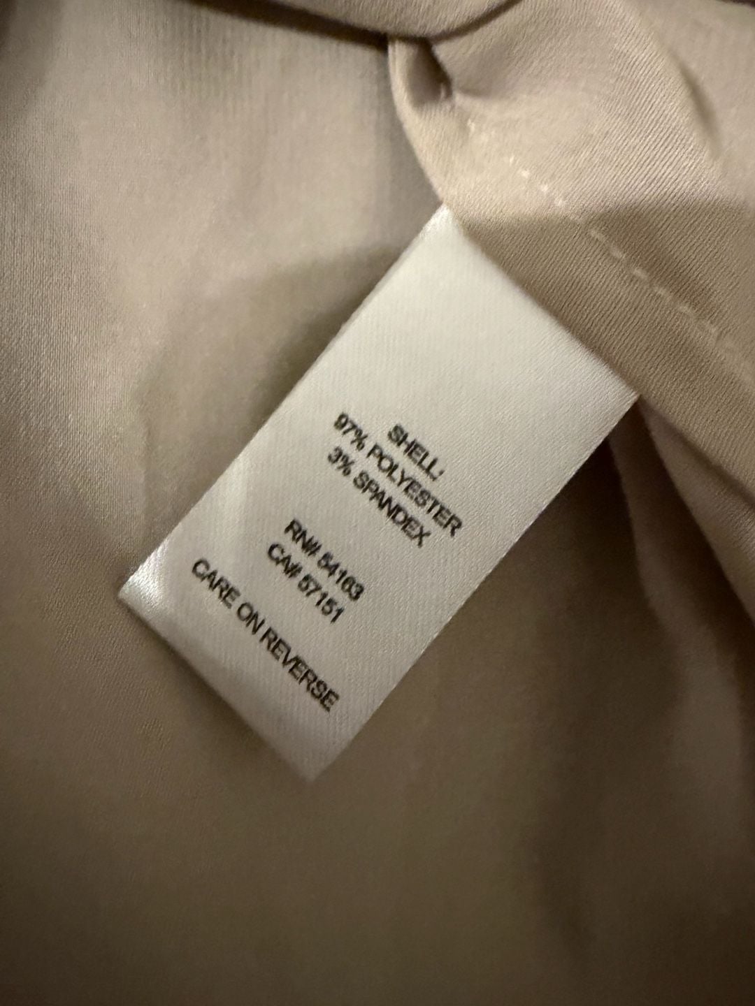 Calvin Klein Blouse Size M Beige Ruffle Collar Long Sleeve Popover 3