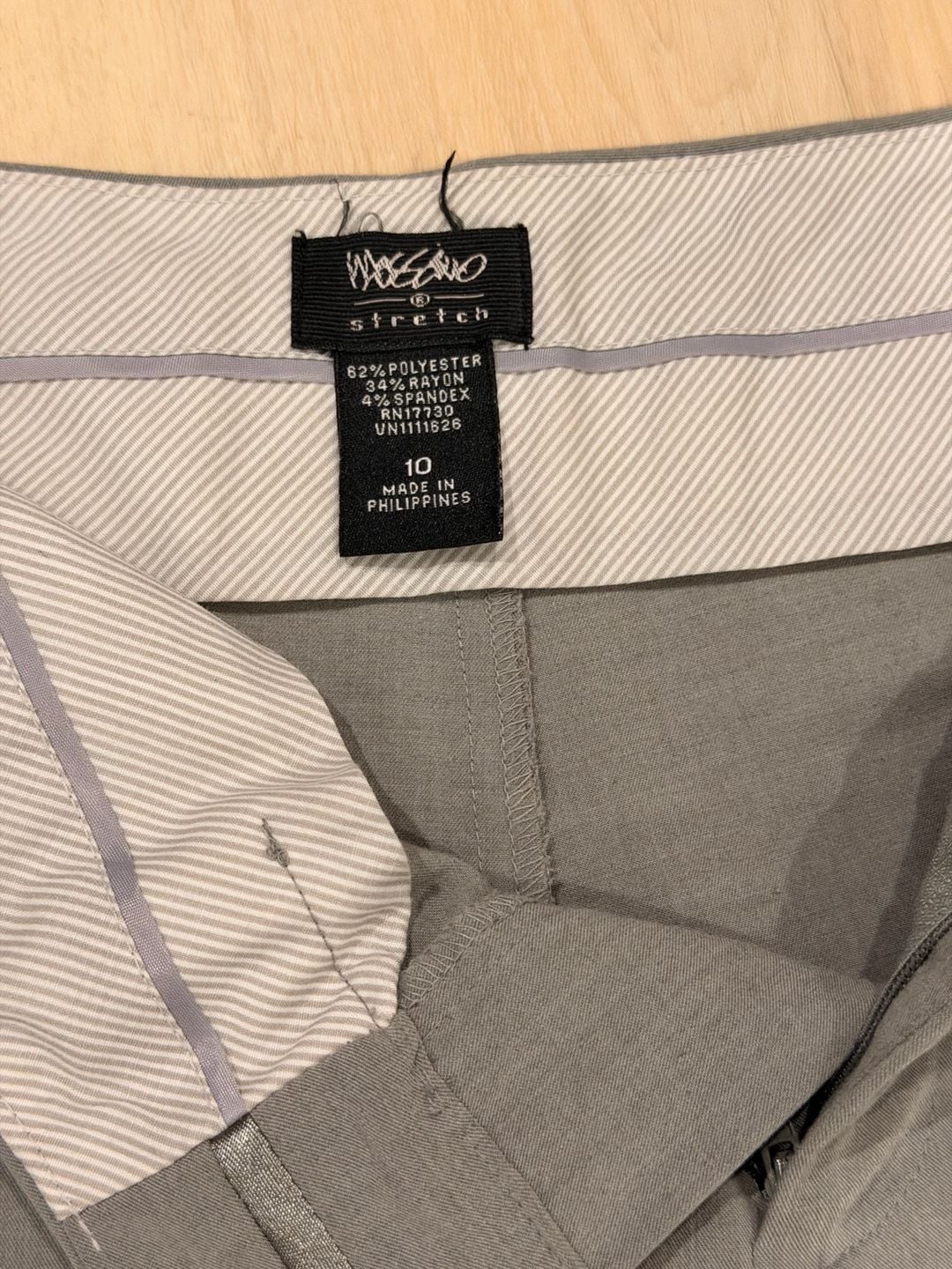 Mossimo Stretch Dress Pants Size 10 Gray Bootcut 4