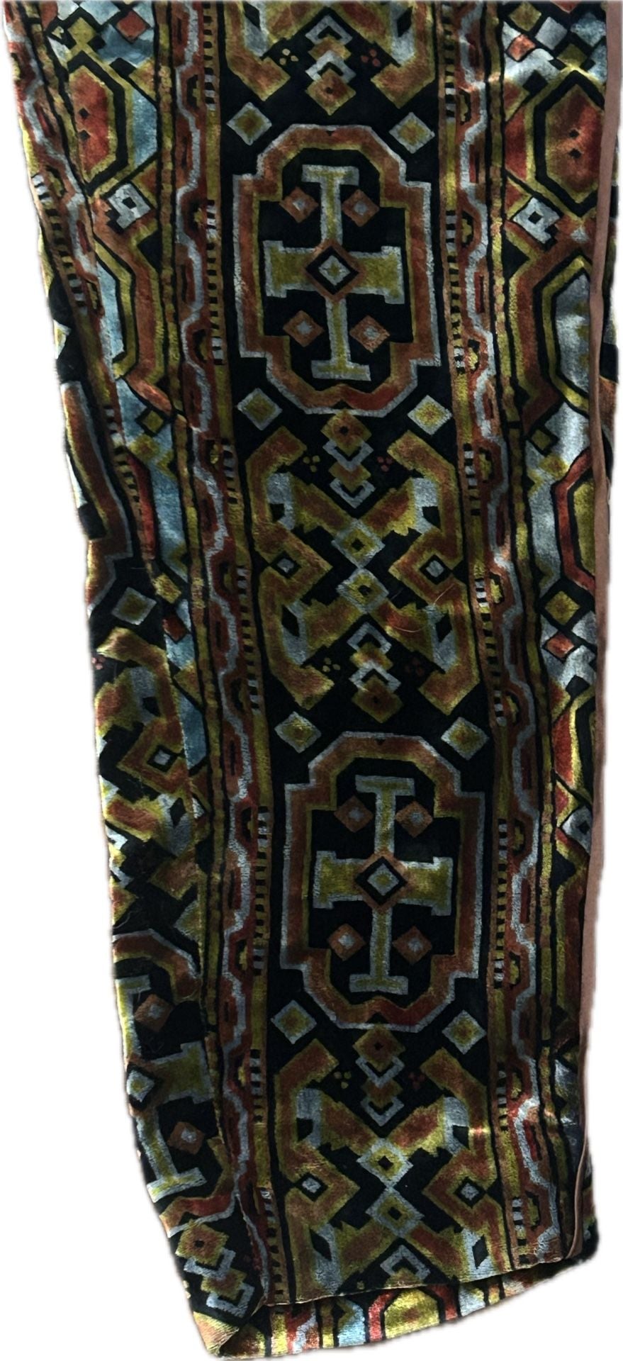 Anthropologie Elevenses Velvet Geometric Print Pants Boho Maximalist XS NWOT 4