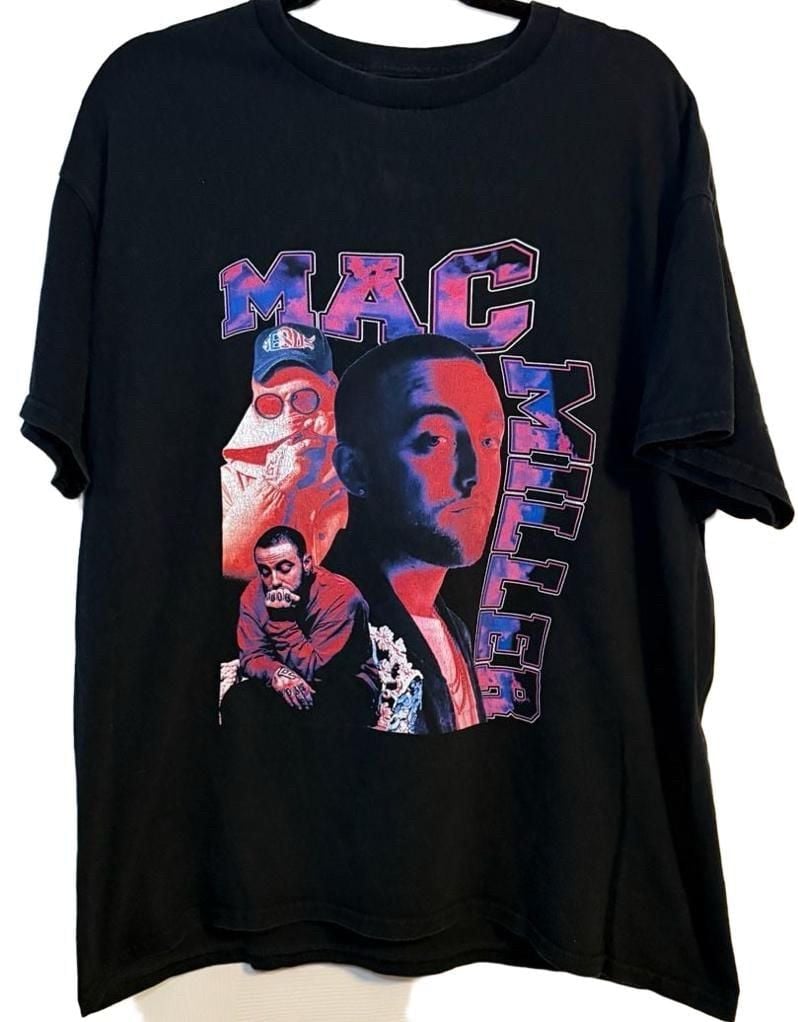 Mac Miller Graphic Rap Tee Shirt Black Hip Hop Vintage Style Size XL 2