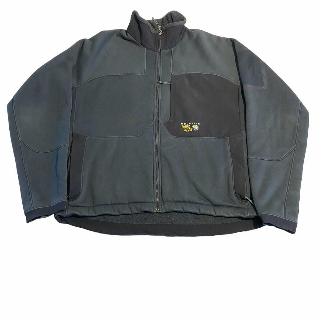 Mountain Hardwear Windstopper Fleece Jacket Size XL Black Gray Full Zip 2