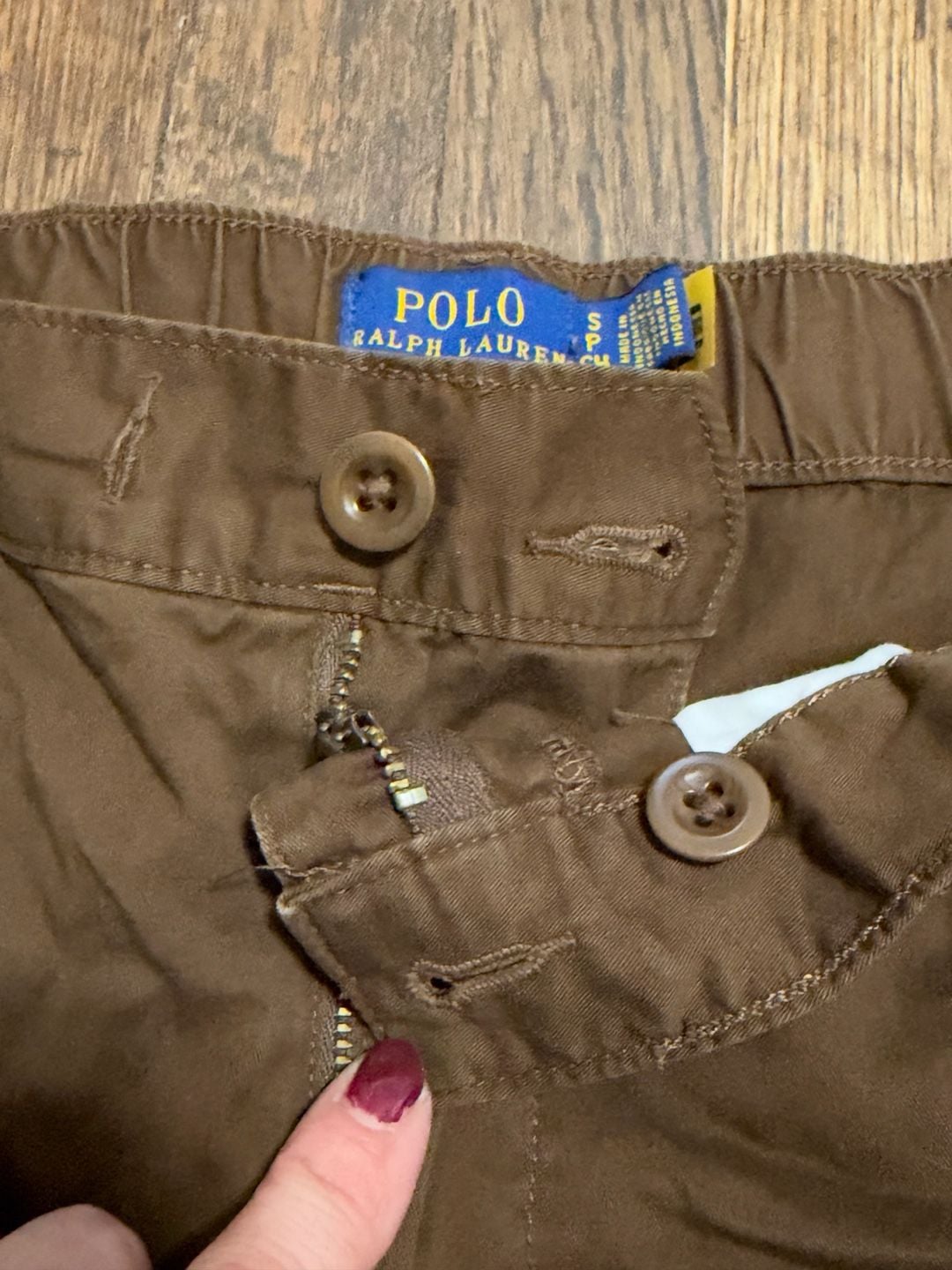 Polo Ralph Lauren Cargo Pants Earth Tone Brown Cotton Utility Trousers Size Small 12