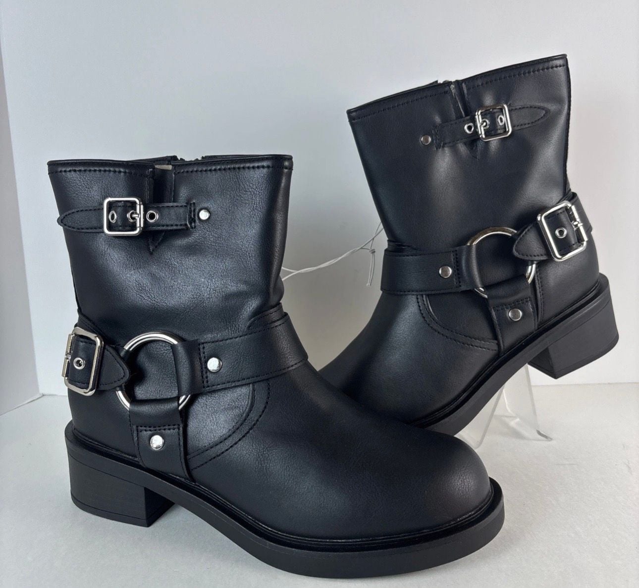 Universal Thread Black Motorcycle Boots 2