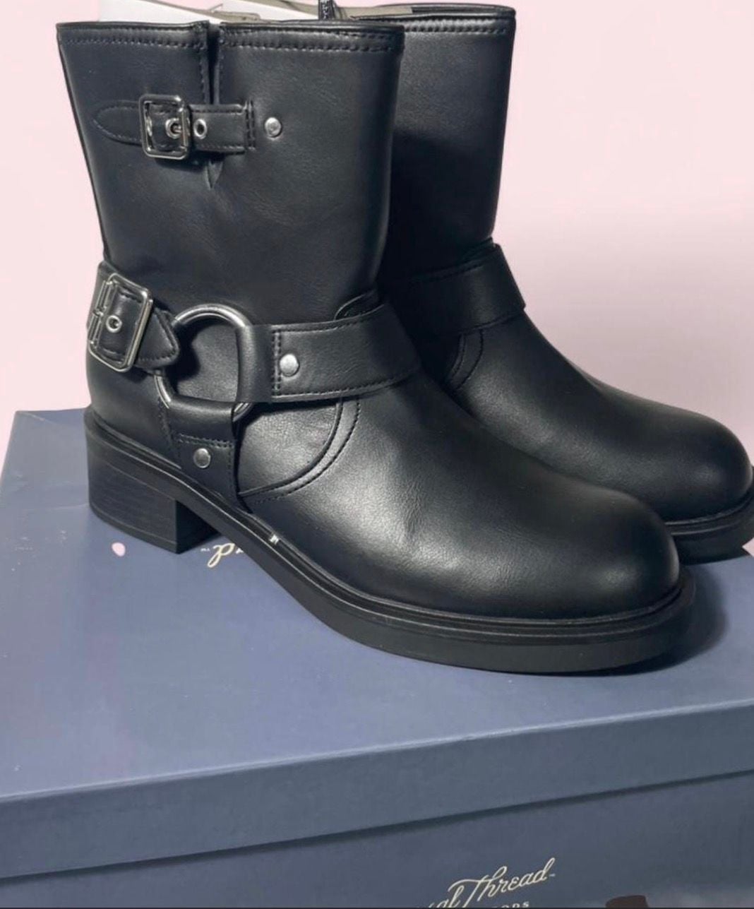 Universal Thread Black Motorcycle Boots 3