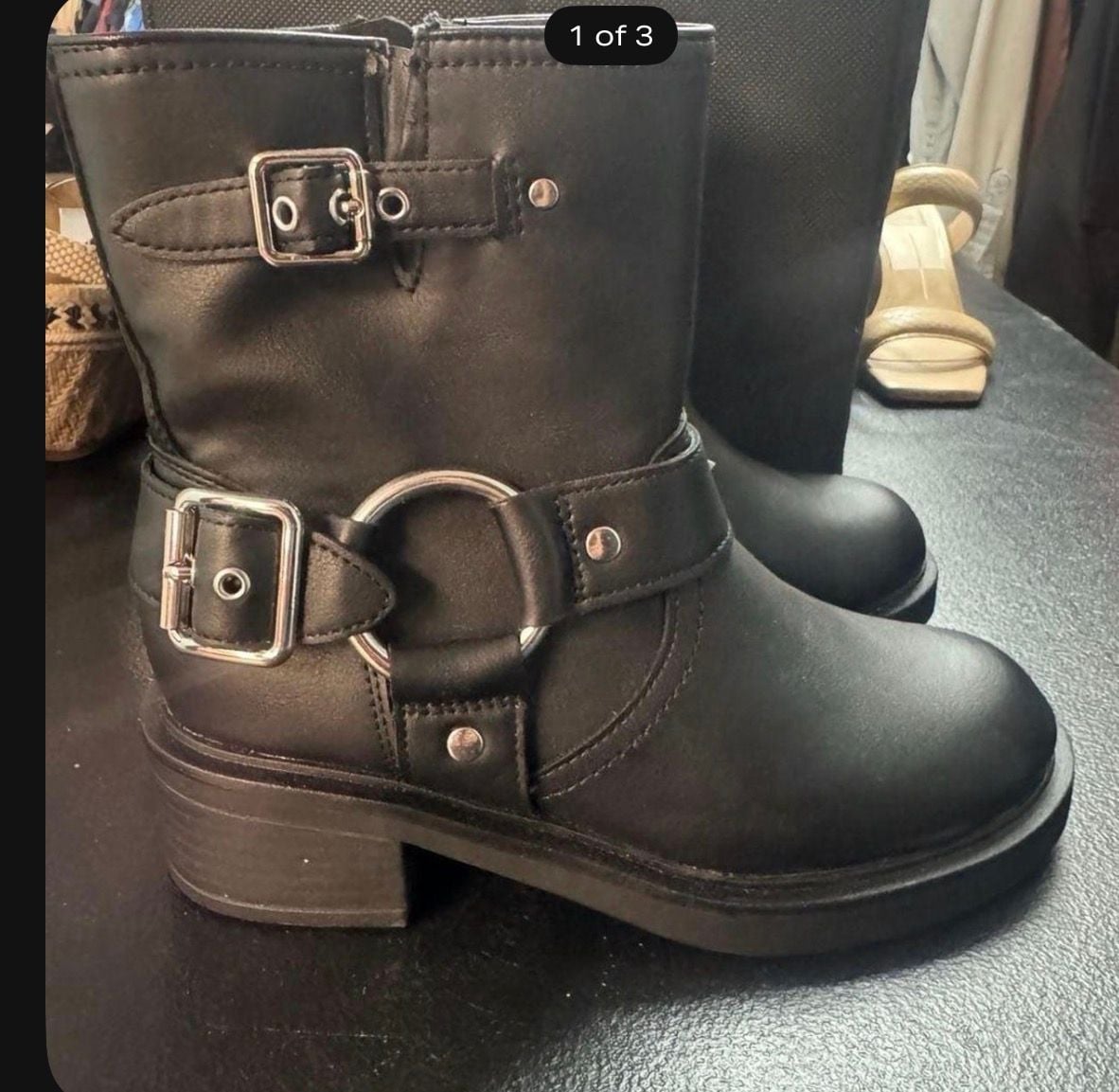 Universal Thread Black Motorcycle Boots 5
