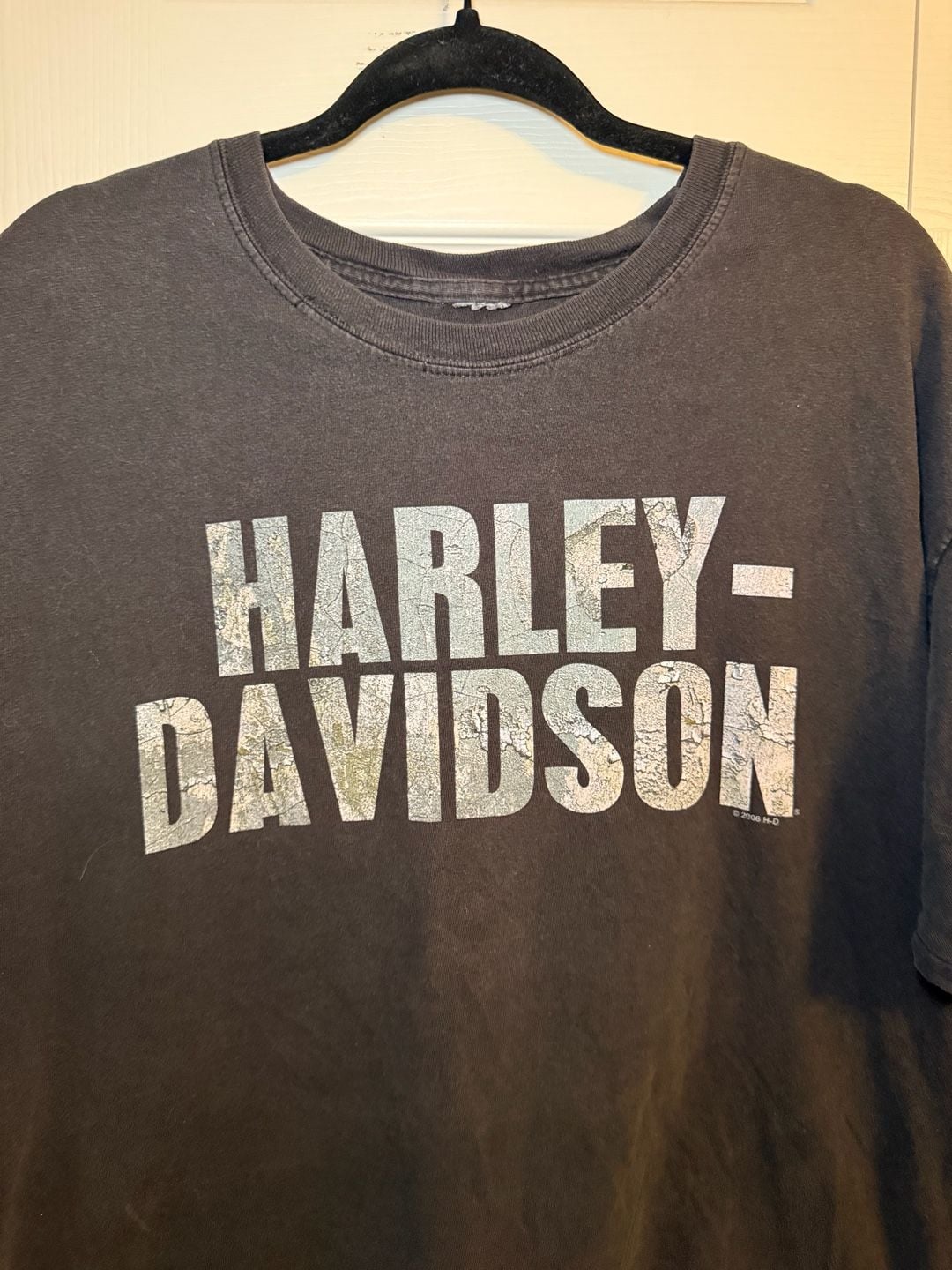 Harley Davidson Graphic T-Shirt Black Mt. Vernon IL 2006 Vintage Size XL 3