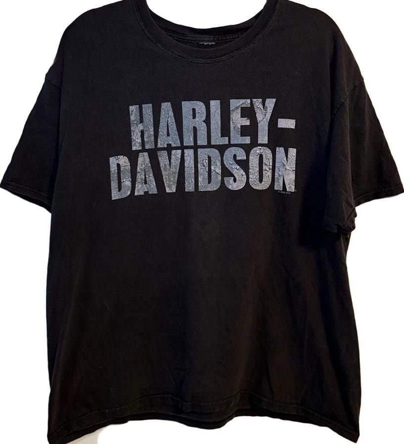 Harley Davidson Graphic T-Shirt Black Mt. Vernon IL 2006 Vintage Size XL 2