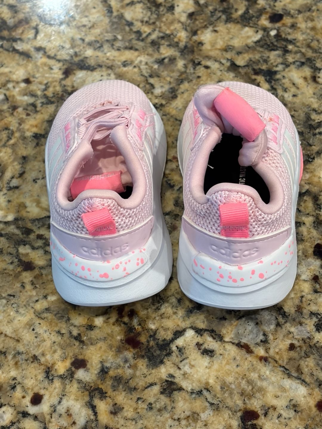 Adidas Sneakers Size 4K Pink White Mesh Toddler Shoes 3
