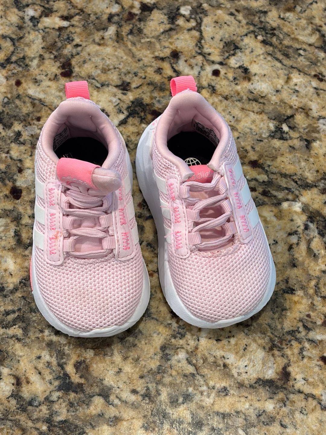 Adidas Sneakers Size 4K Pink White Mesh Toddler Shoes 4