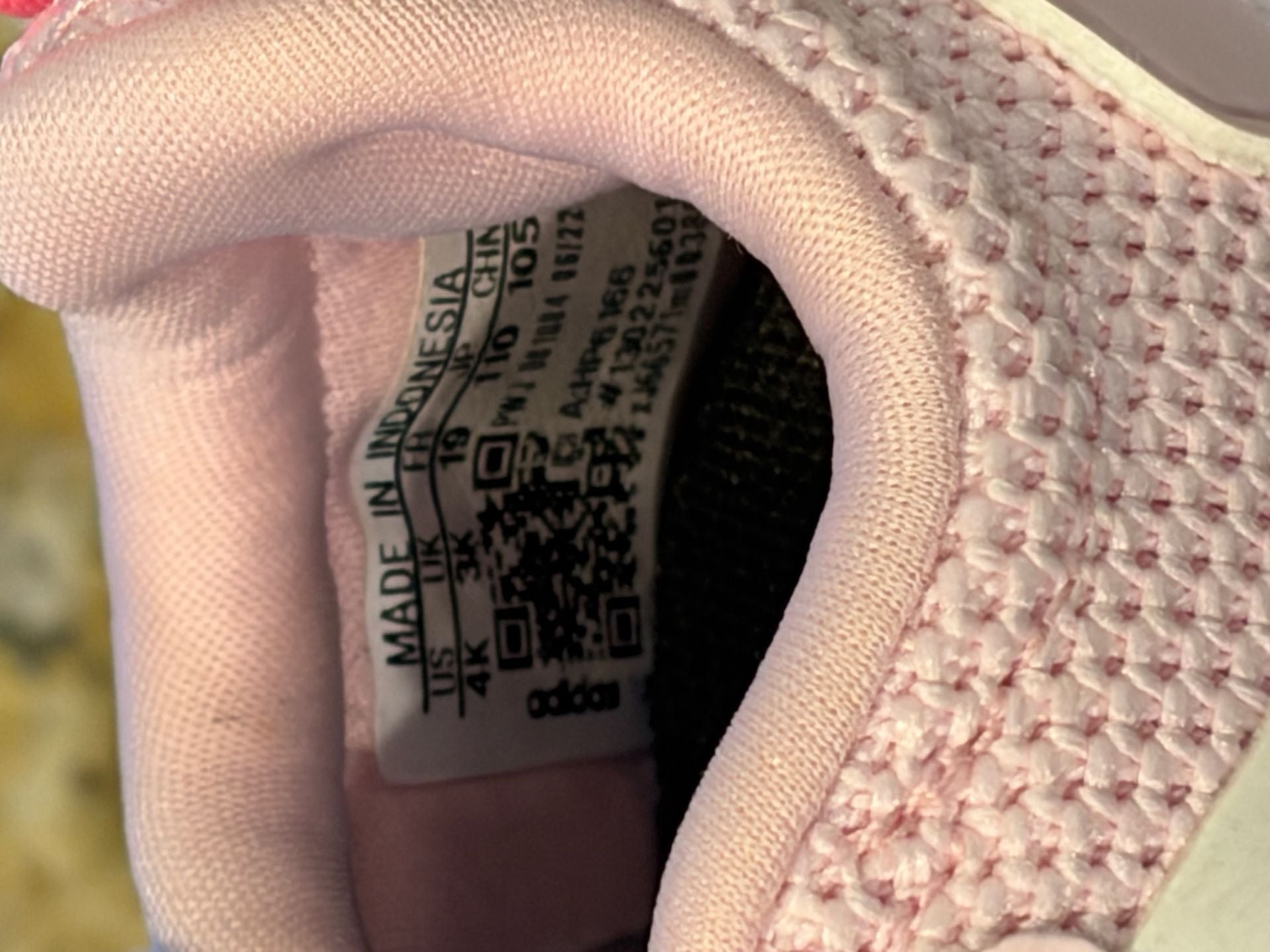 Adidas Sneakers Size 4K Pink White Mesh Toddler Shoes 6