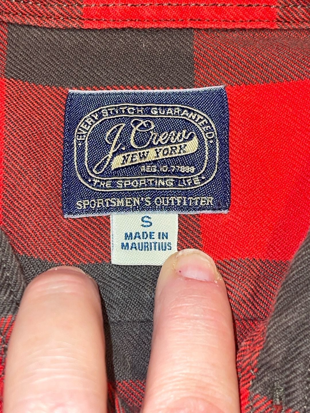J.Crew Sportsmen’s Outfitter Men’s S Buffalo Plaid Flannel Shirt Red Black 7