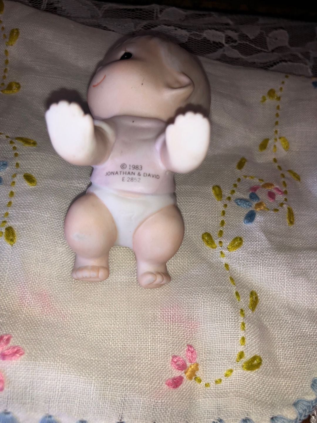 Precious Moments Figurine 1983 Jonathan & David E-2852 Crawling Baby 5
