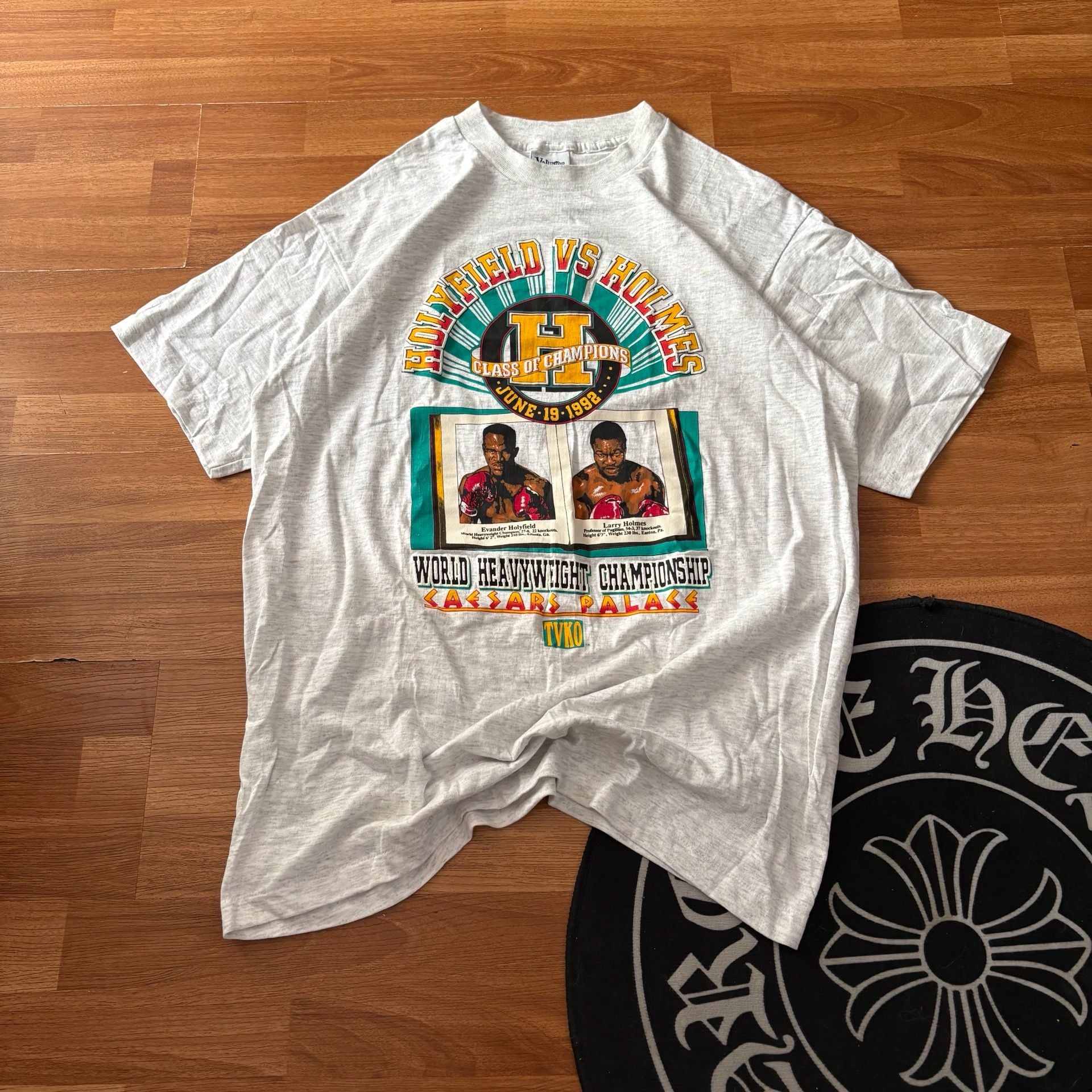 Vintage Holyfield Vs Holmes 1992 T-Shirt Size L 1