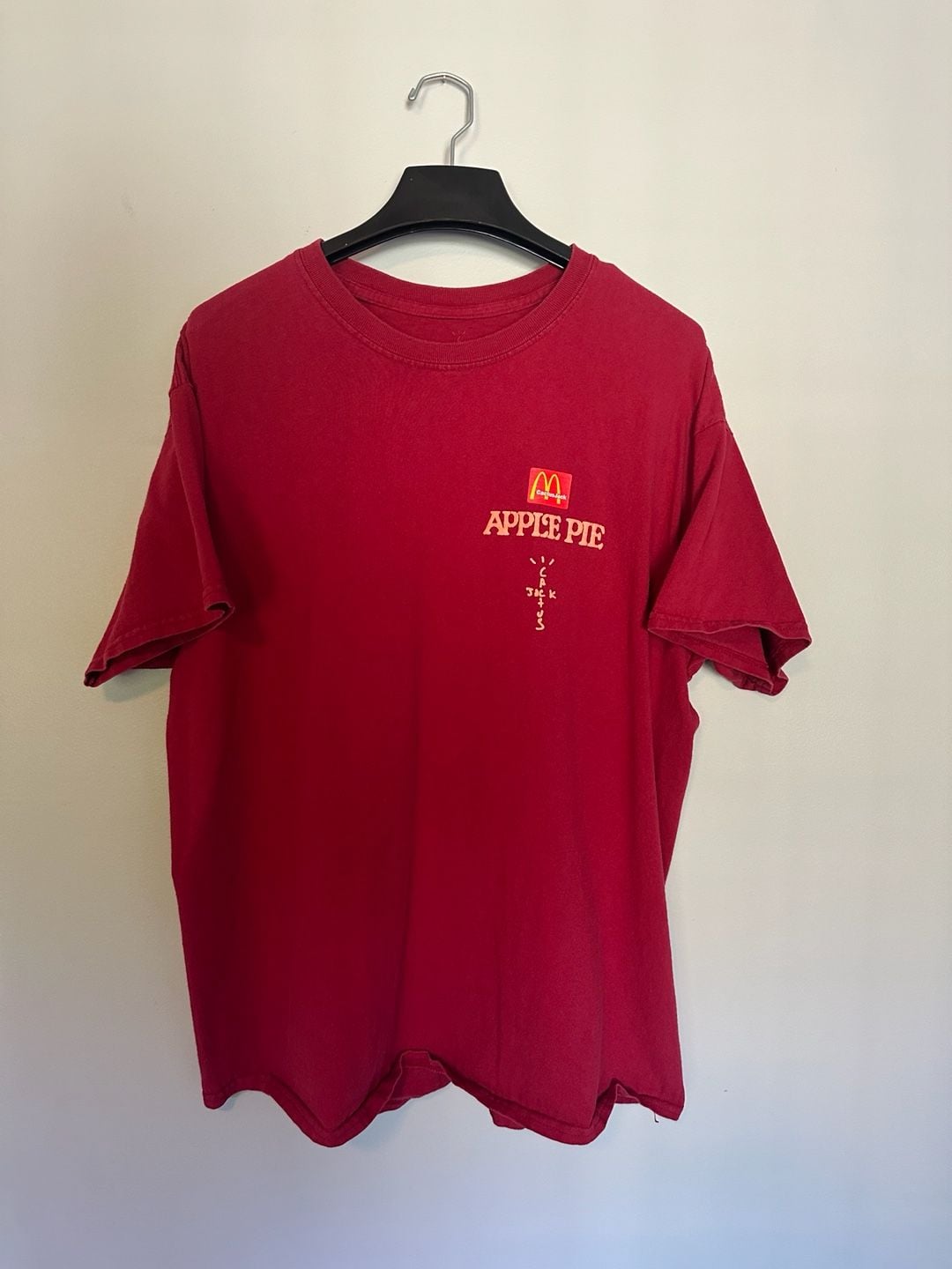 Travis Scott x McDonald's Apple Pie T-Shirt Size L Red 2