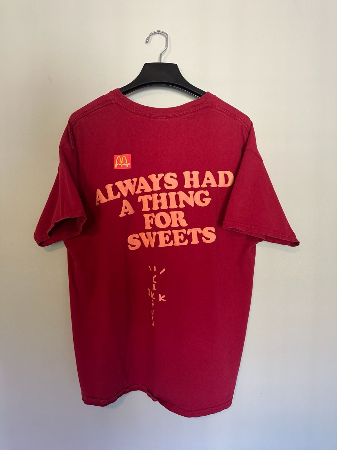 Travis Scott x McDonald's Apple Pie T-Shirt Size L Red 3