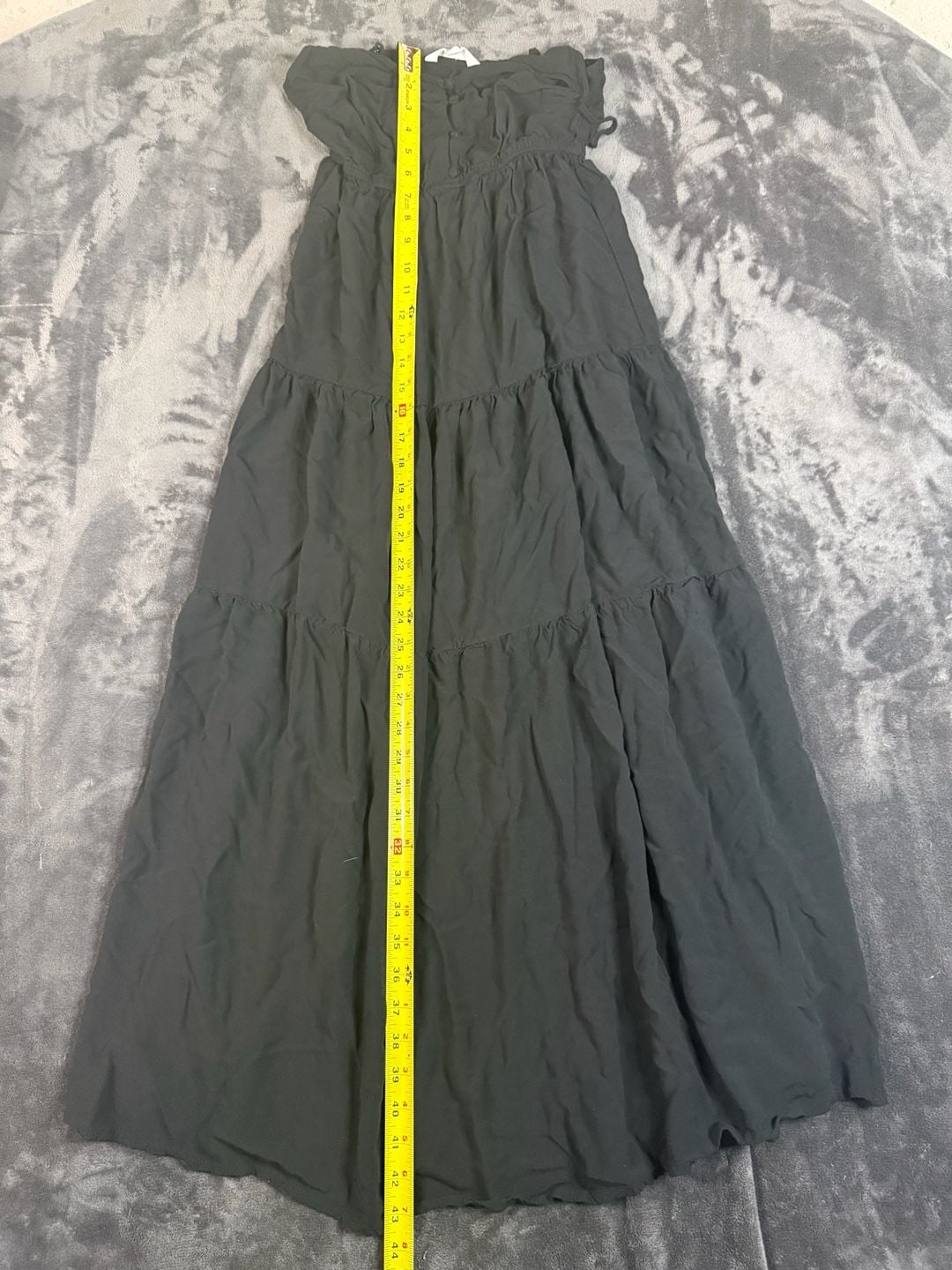 Women’s Steve Madden Tiered Midi Dress Size XS Black Sleeveless Rayon#180 2