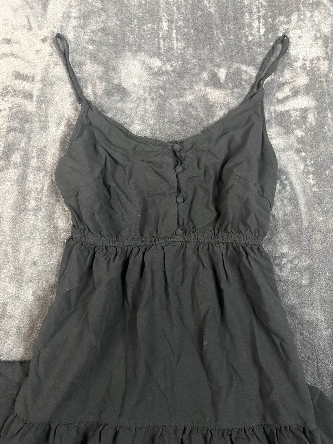 Women’s Steve Madden Tiered Midi Dress Size XS Black Sleeveless Rayon#180 4