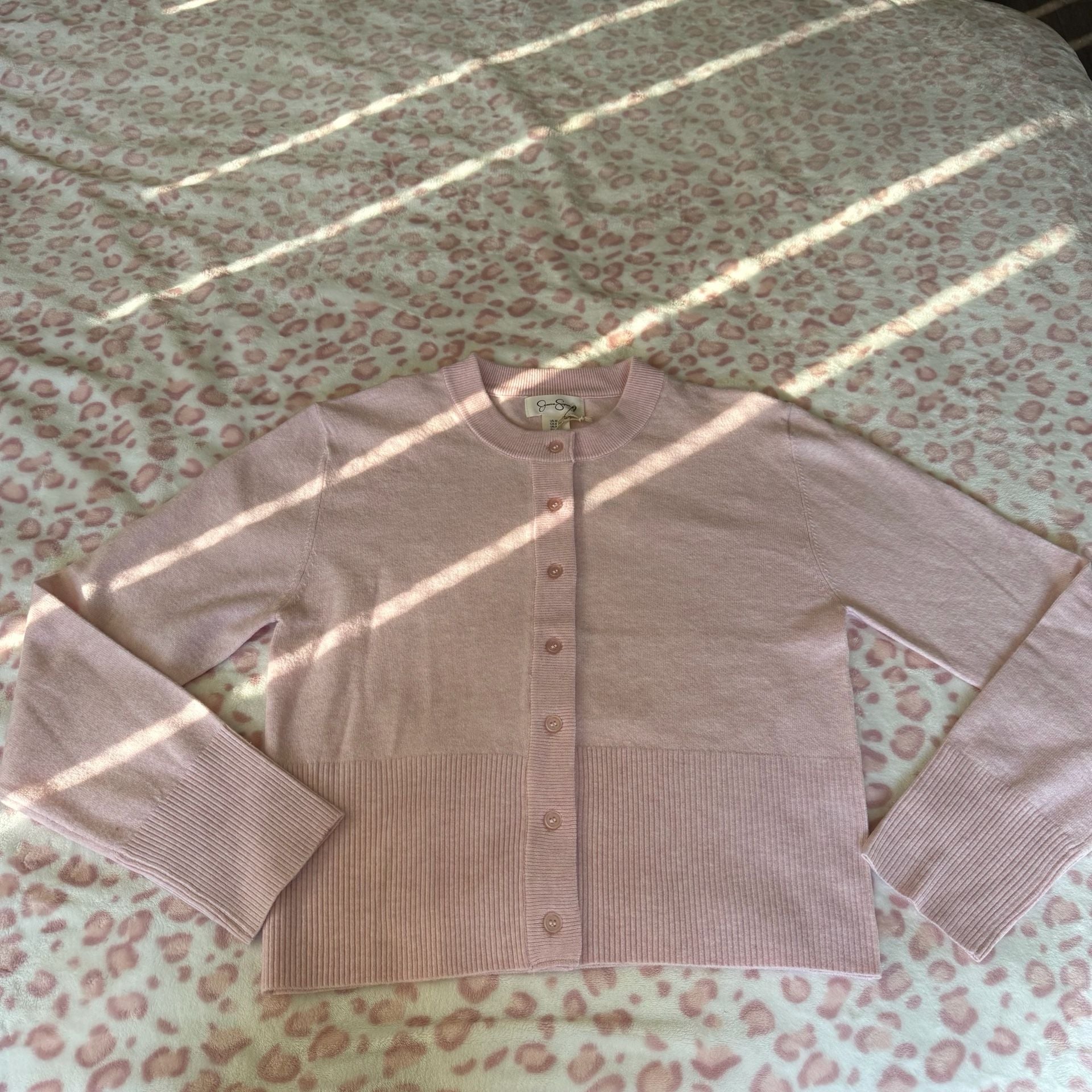 Jessica Simpson Cardigan Size XL Pink Button-Up 3
