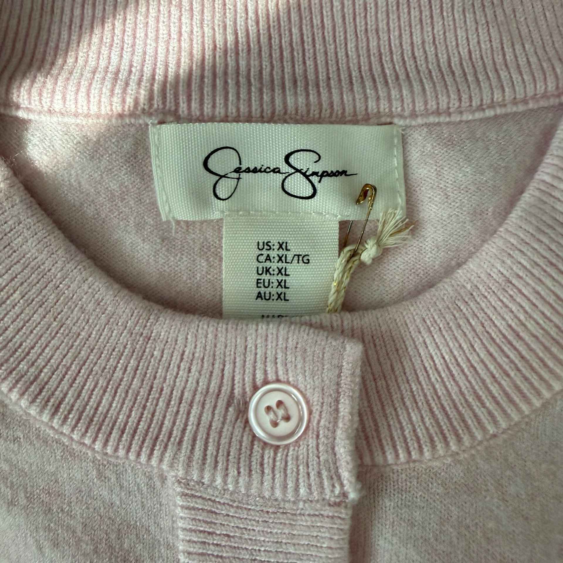 Jessica Simpson Cardigan Size XL Pink Button-Up 6