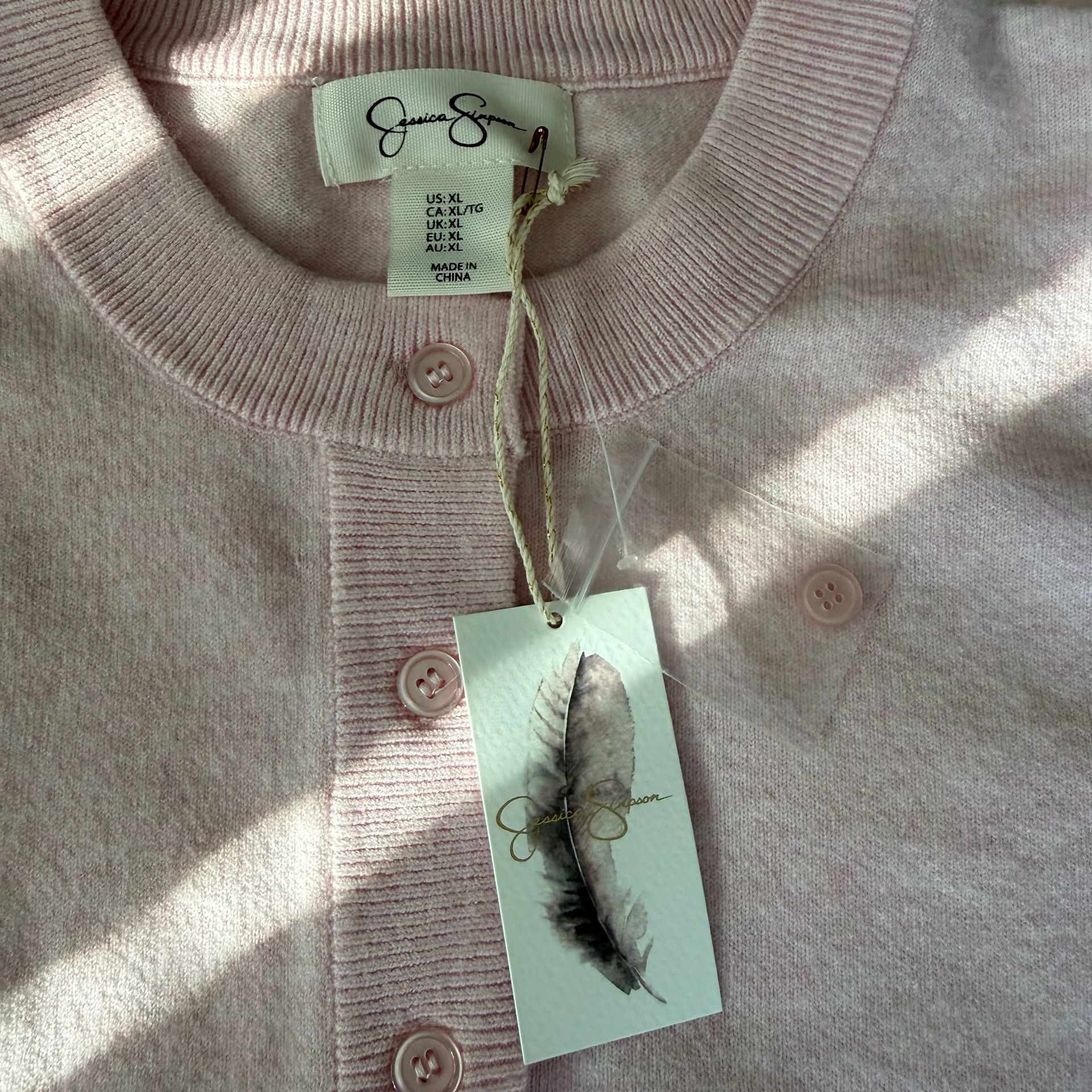 Jessica Simpson Cardigan Size XL Pink Button-Up 7