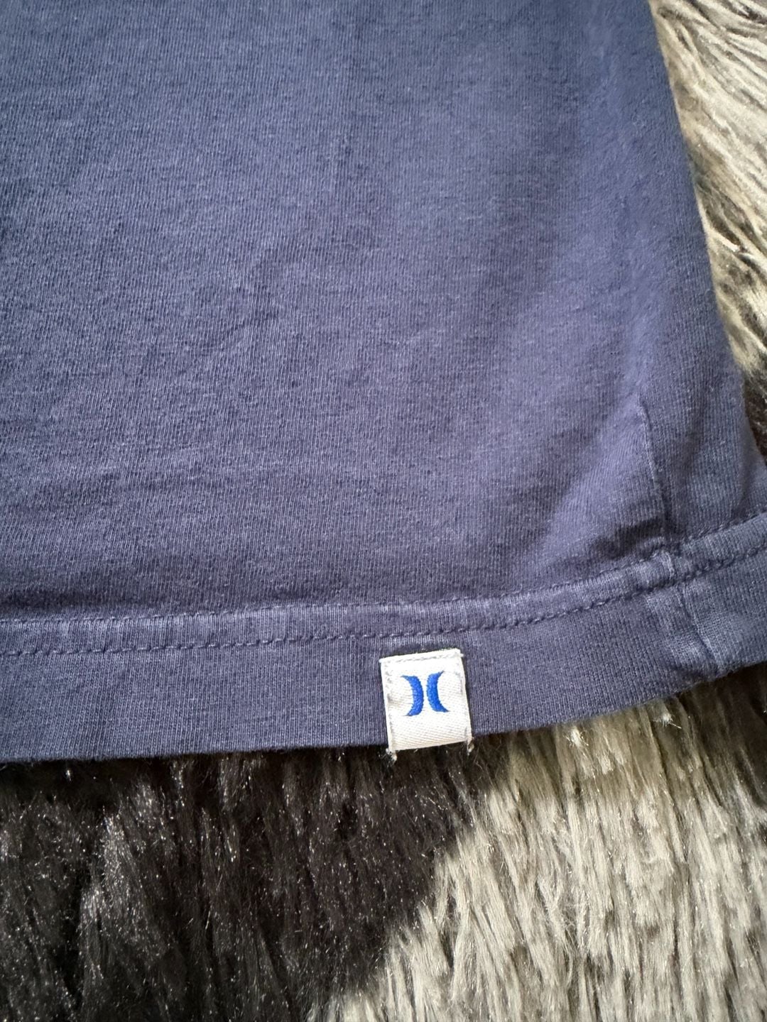 Hurley ‘The Hurley Co’ T-Shirt Size L Navy Blue Cotton Graphic Palm Tree 6