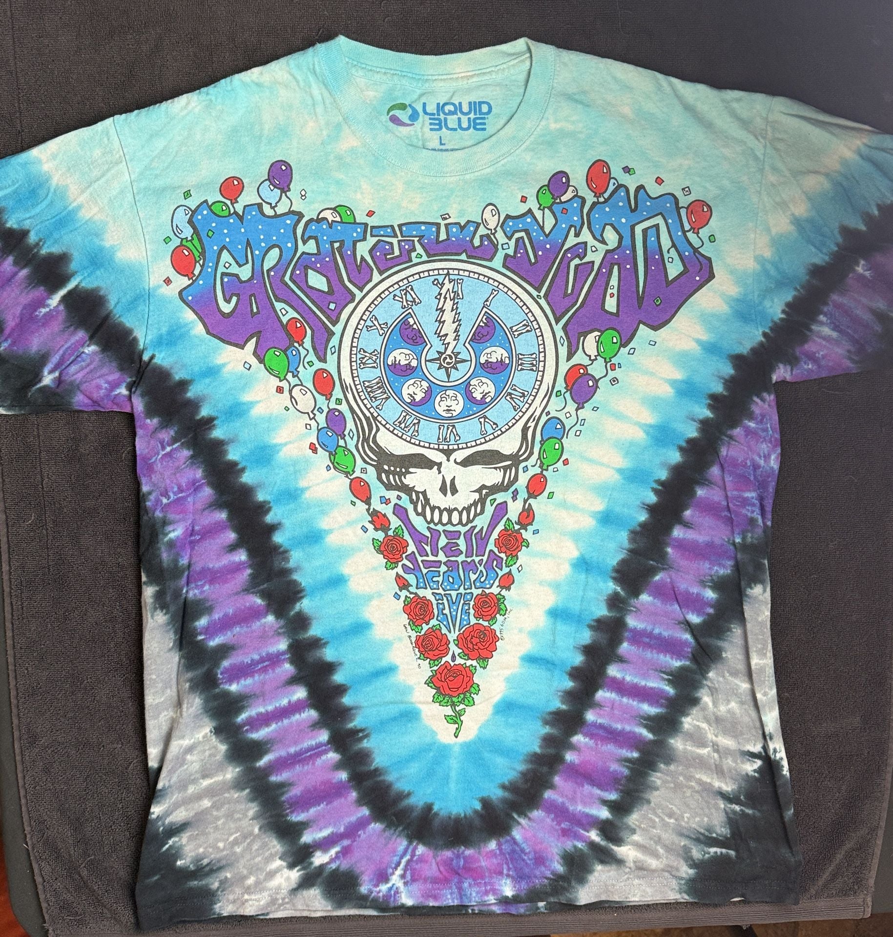 Liquid Blue Grateful Dead Midnight Hour T-Shirt Size L Tie Dye 2
