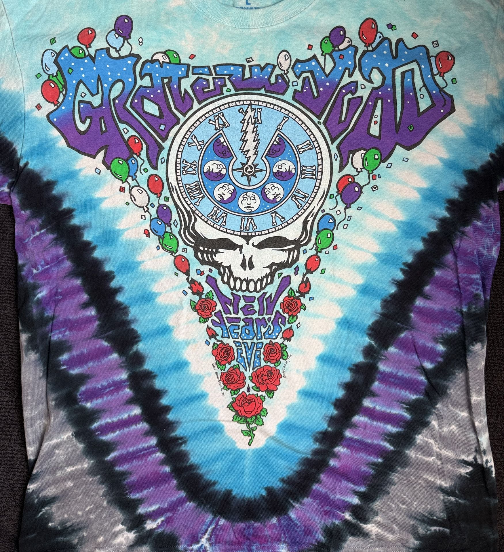 Liquid Blue Grateful Dead Midnight Hour T-Shirt Size L Tie Dye 3