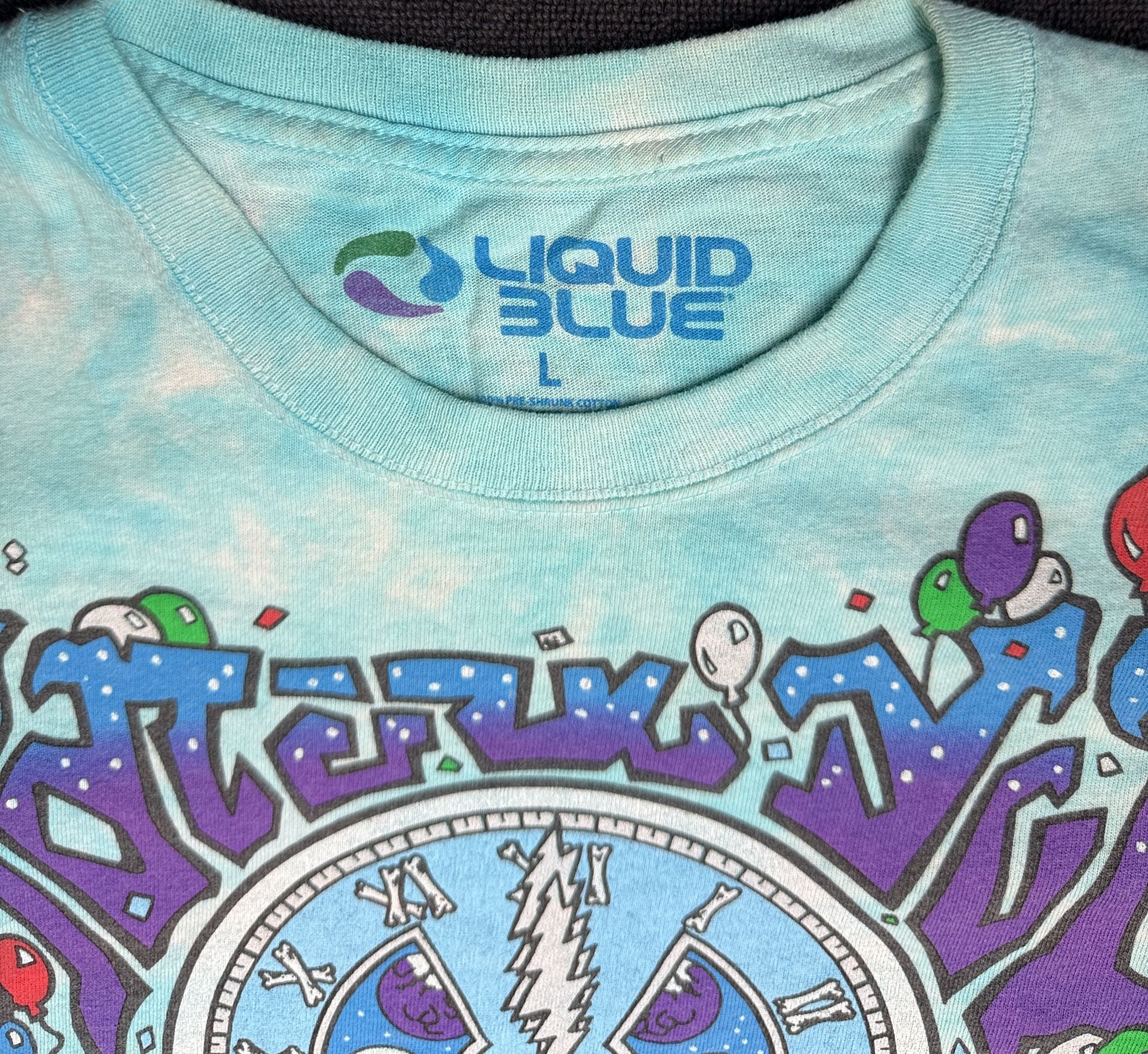 Liquid Blue Grateful Dead Midnight Hour T-Shirt Size L Tie Dye 4