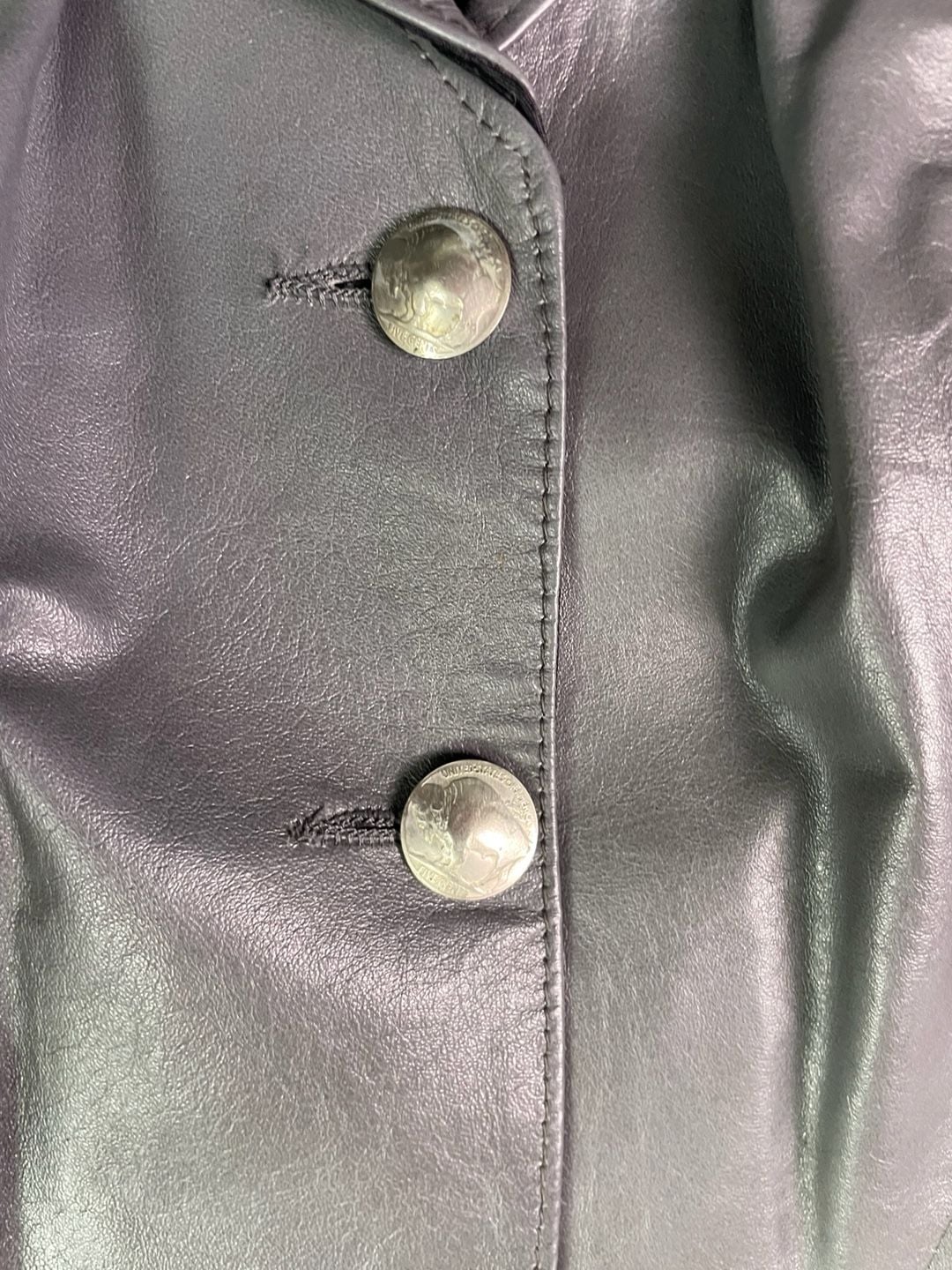 Ms. Pioneer Leather Vest Size 12 Gray Western Heart Conchos 9