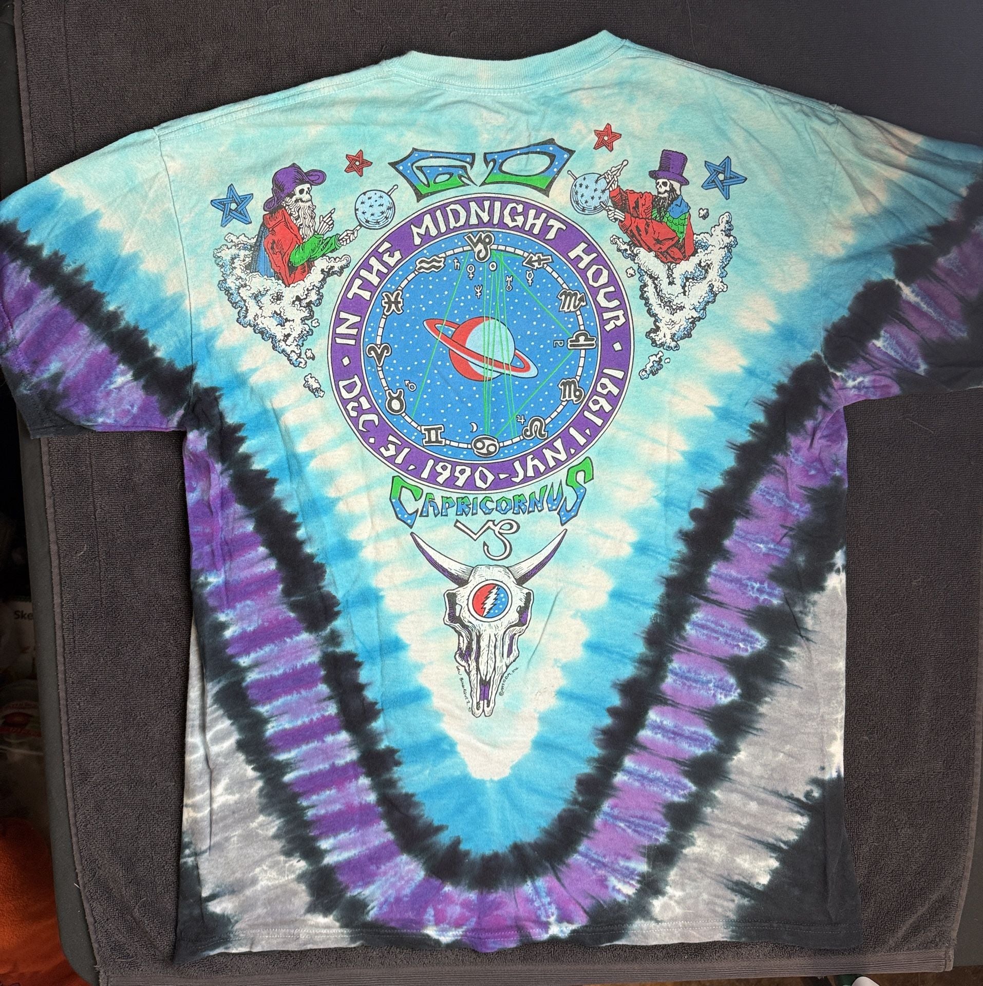 Liquid Blue Grateful Dead Midnight Hour T-Shirt Size L Tie Dye 5