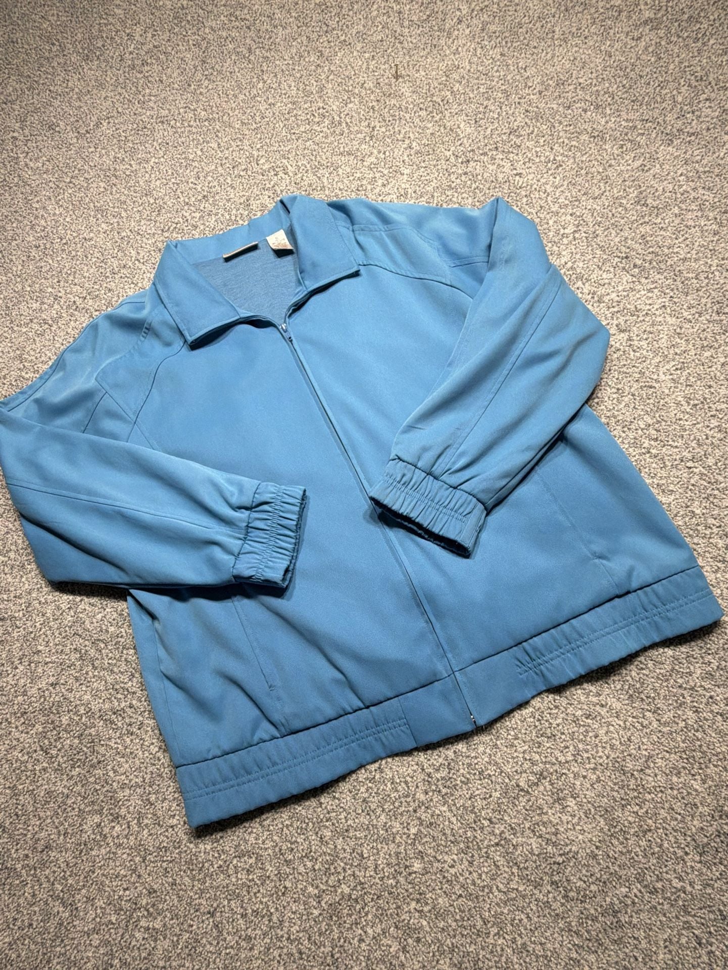 Draper's & Damon's Women’s Lightweight Zip Front Casual Jacket XL Slate Blue 2
