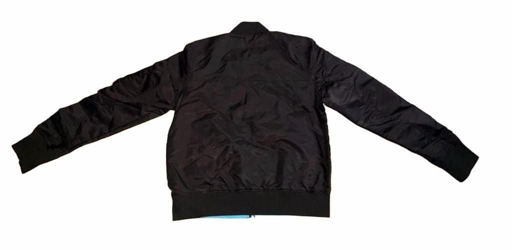 Staple Reversible Bomber Jacket Black Blue Size XS 3