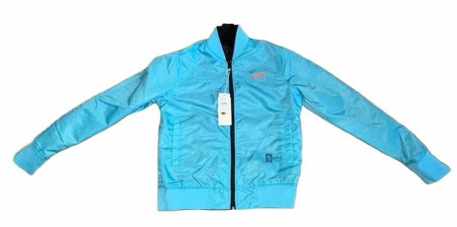 Staple Reversible Bomber Jacket Black Blue Size XS 4