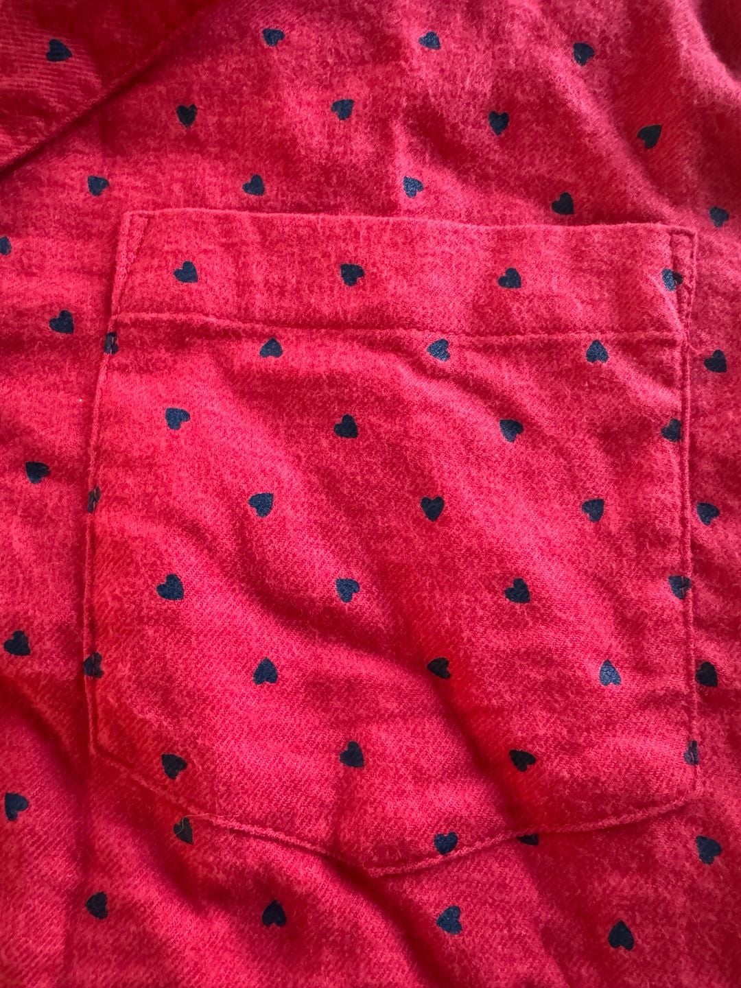 Gap Body Flannel Button Up Shirt Size M Heart Print NWT 6