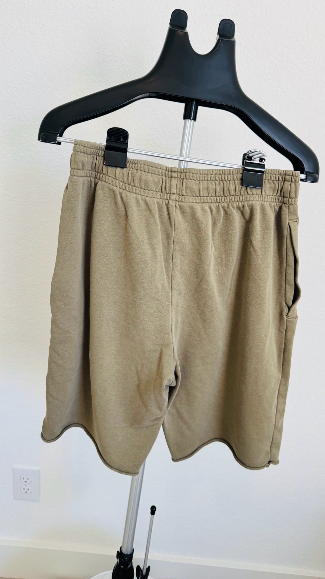 Under Armour Rival Terry Shorts Size L Khaki Drawstring 4