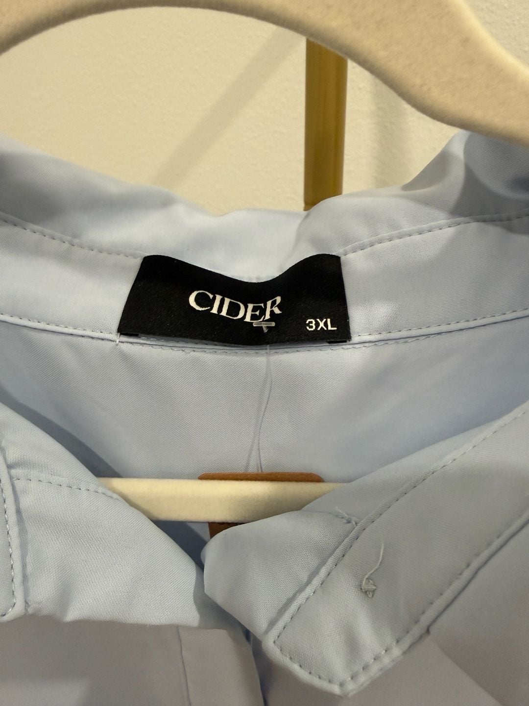 Cider Shirt Dress Size 3XL Light Blue Belted Button-Down Midi 3