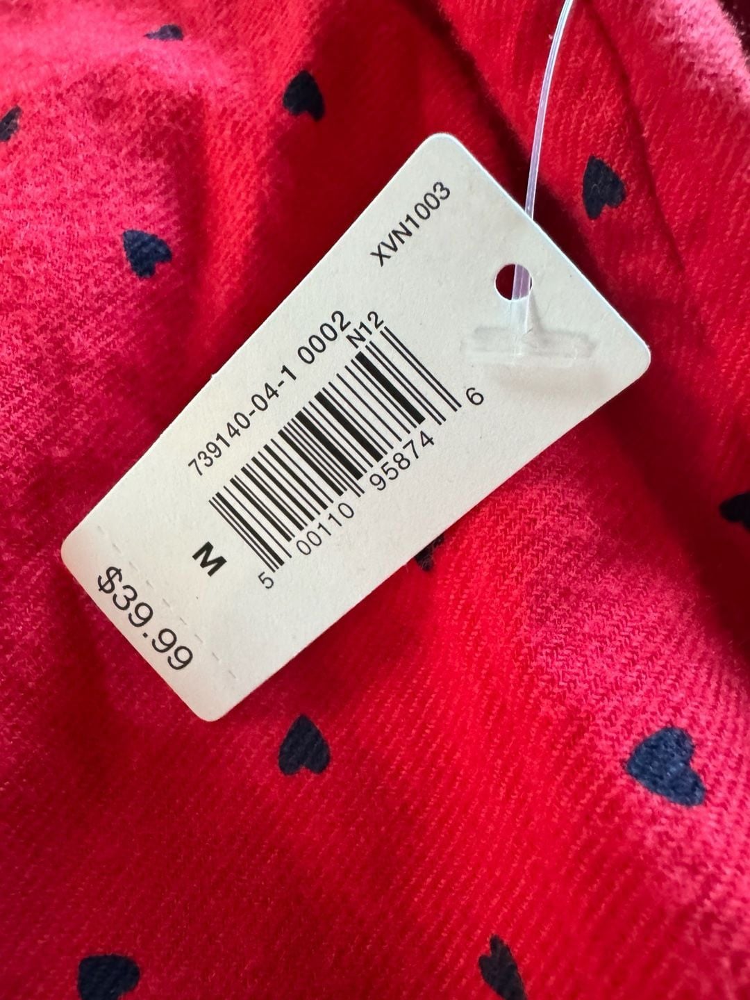 Gap Body Flannel Button Up Shirt Size M Heart Print NWT 4