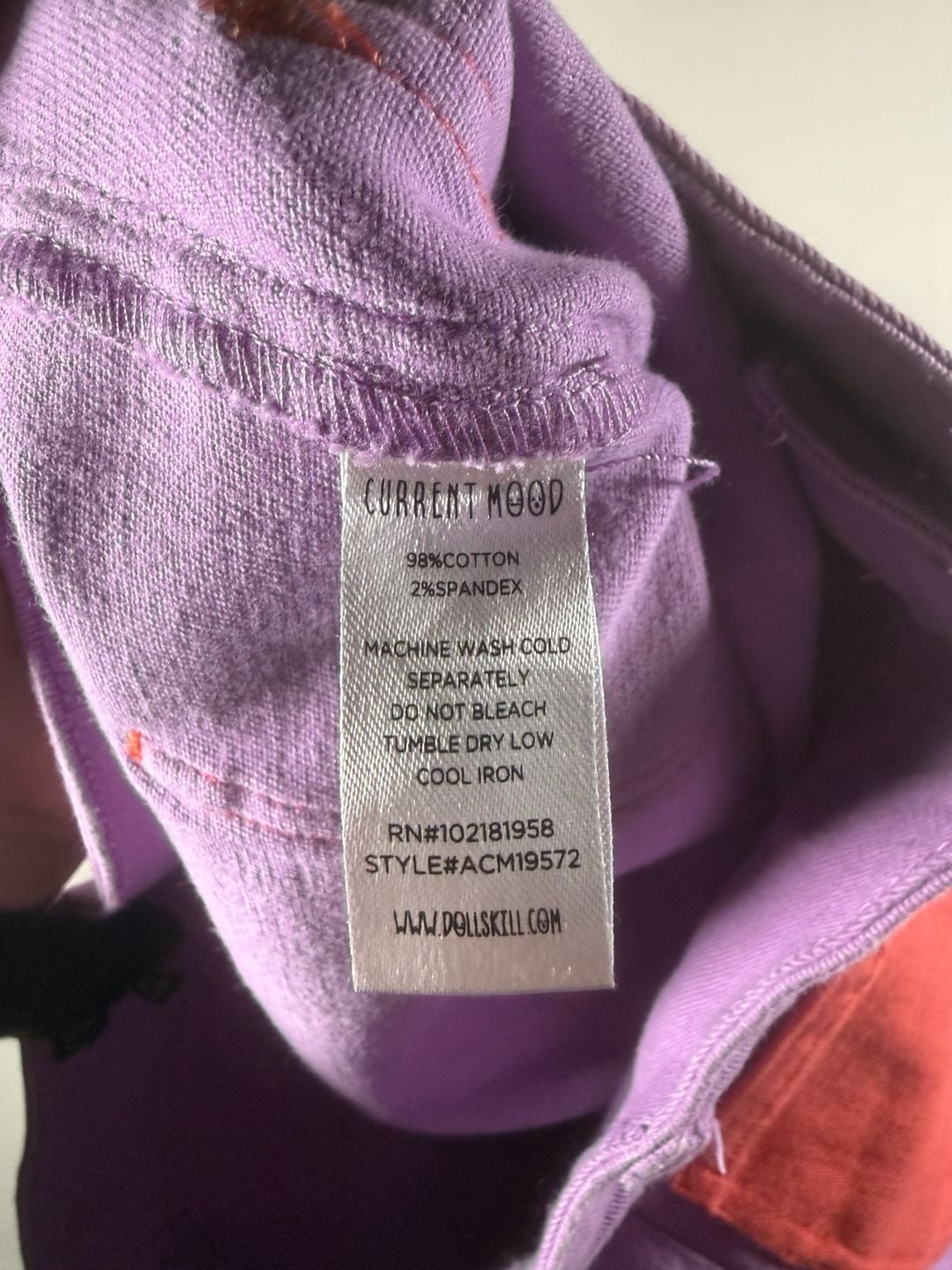 Current Mood Purple Wide Leg Pants Size L Pink/Coral Pockets 7