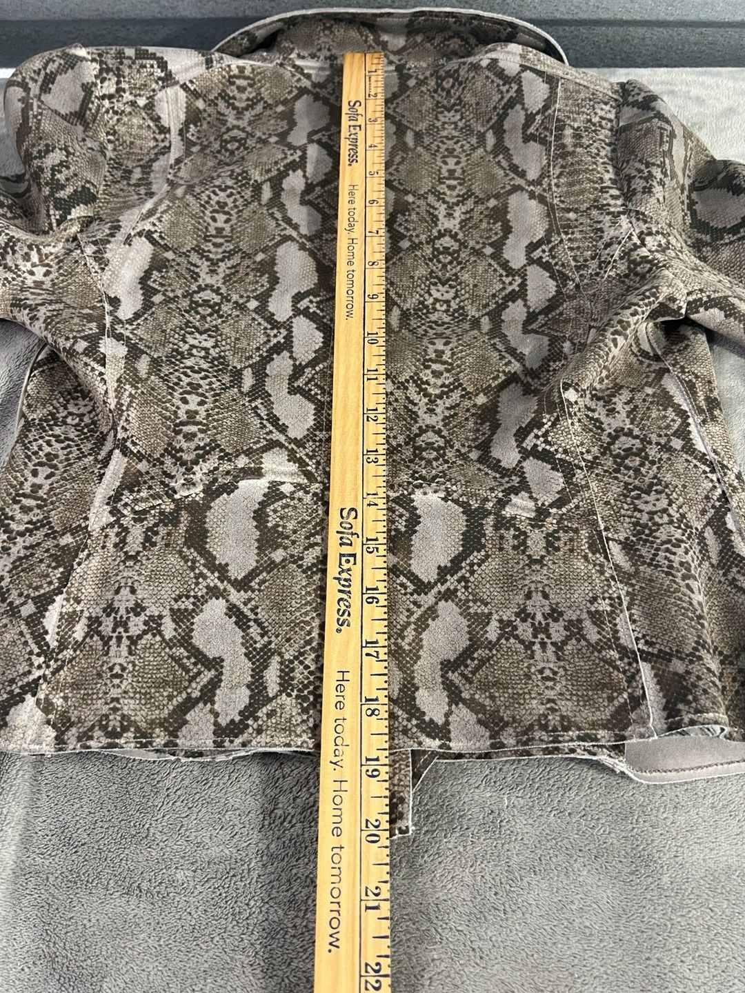 Marrakech Snakeskin Moto Jacket Size S Suede Faux Leather Biker Zip 11