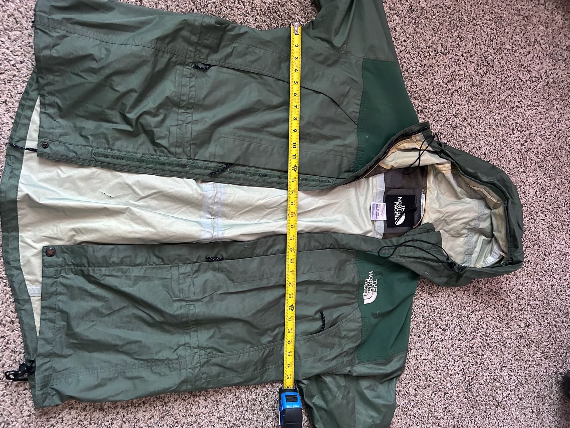 The North Face Gore-Tex Jacket Men's XX Large Green Waterproof Hooded 8