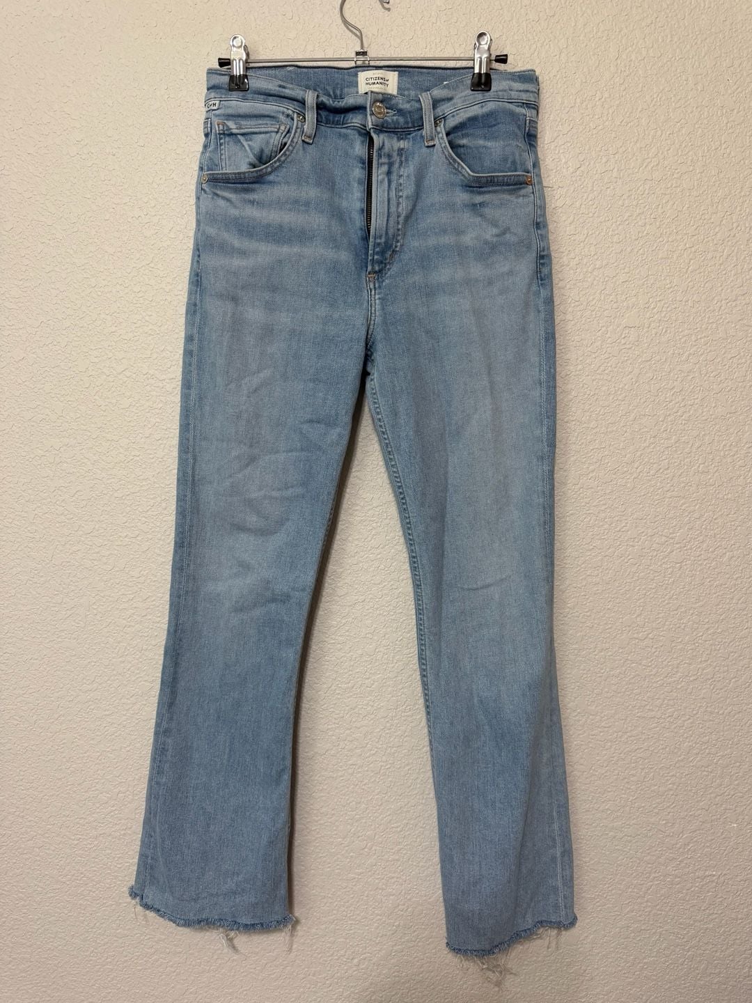Citizens of Humanity Isola Cropped Boot Jeans Size 27 Light Wash 3