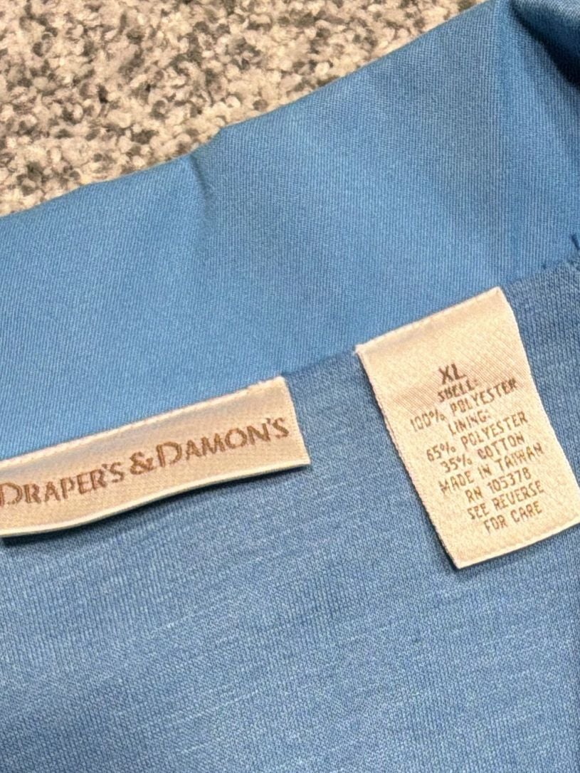 Draper's & Damon's Women’s Lightweight Zip Front Casual Jacket XL Slate Blue 3