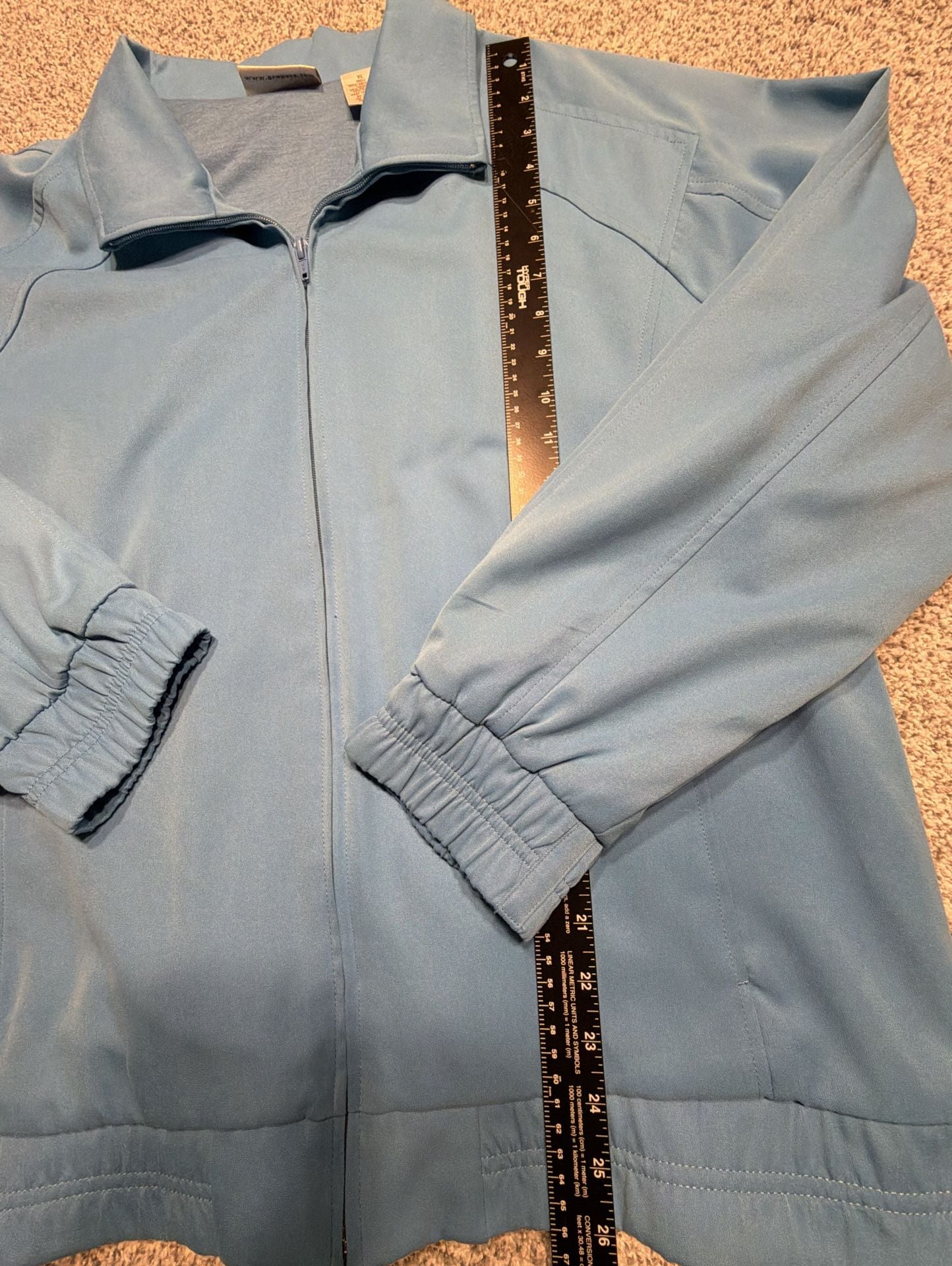 Draper's & Damon's Women’s Lightweight Zip Front Casual Jacket XL Slate Blue 4