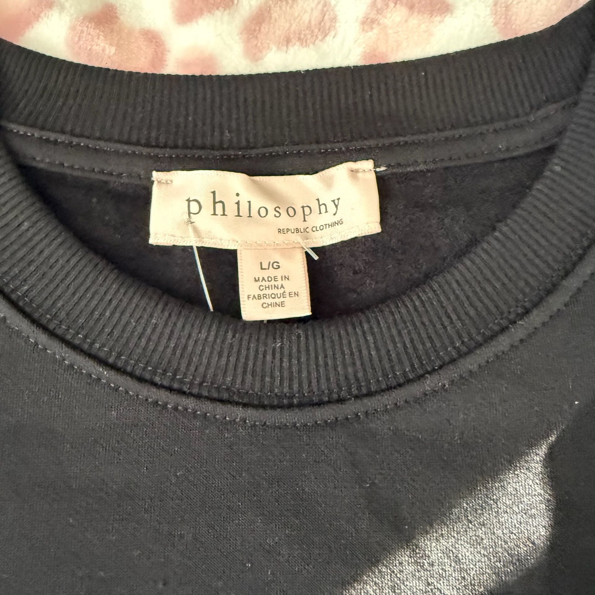 Philosophy Republic Clothing Sequin Ghost Sweatshirt Size L 6