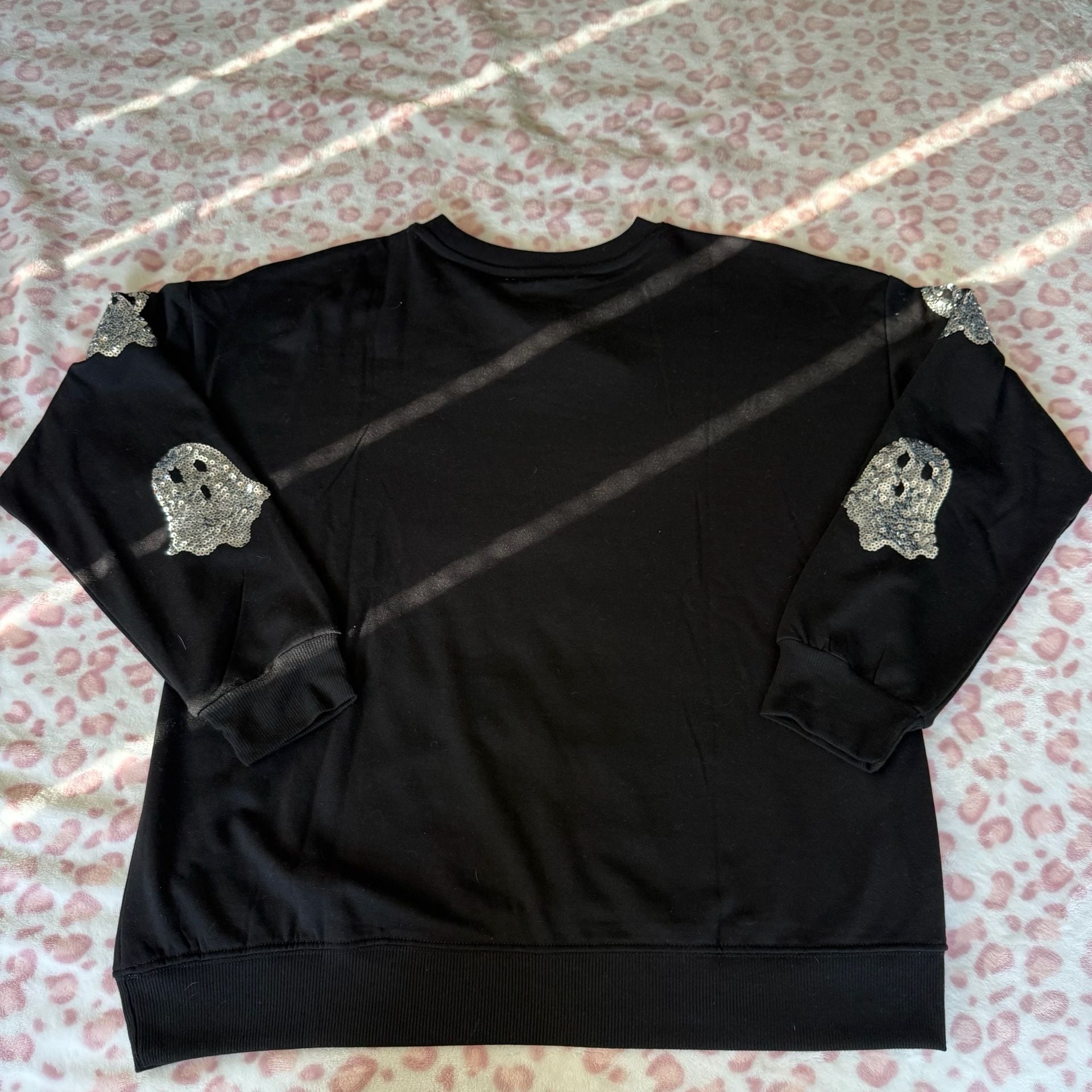 Philosophy Republic Clothing Sequin Ghost Sweatshirt Size L 9
